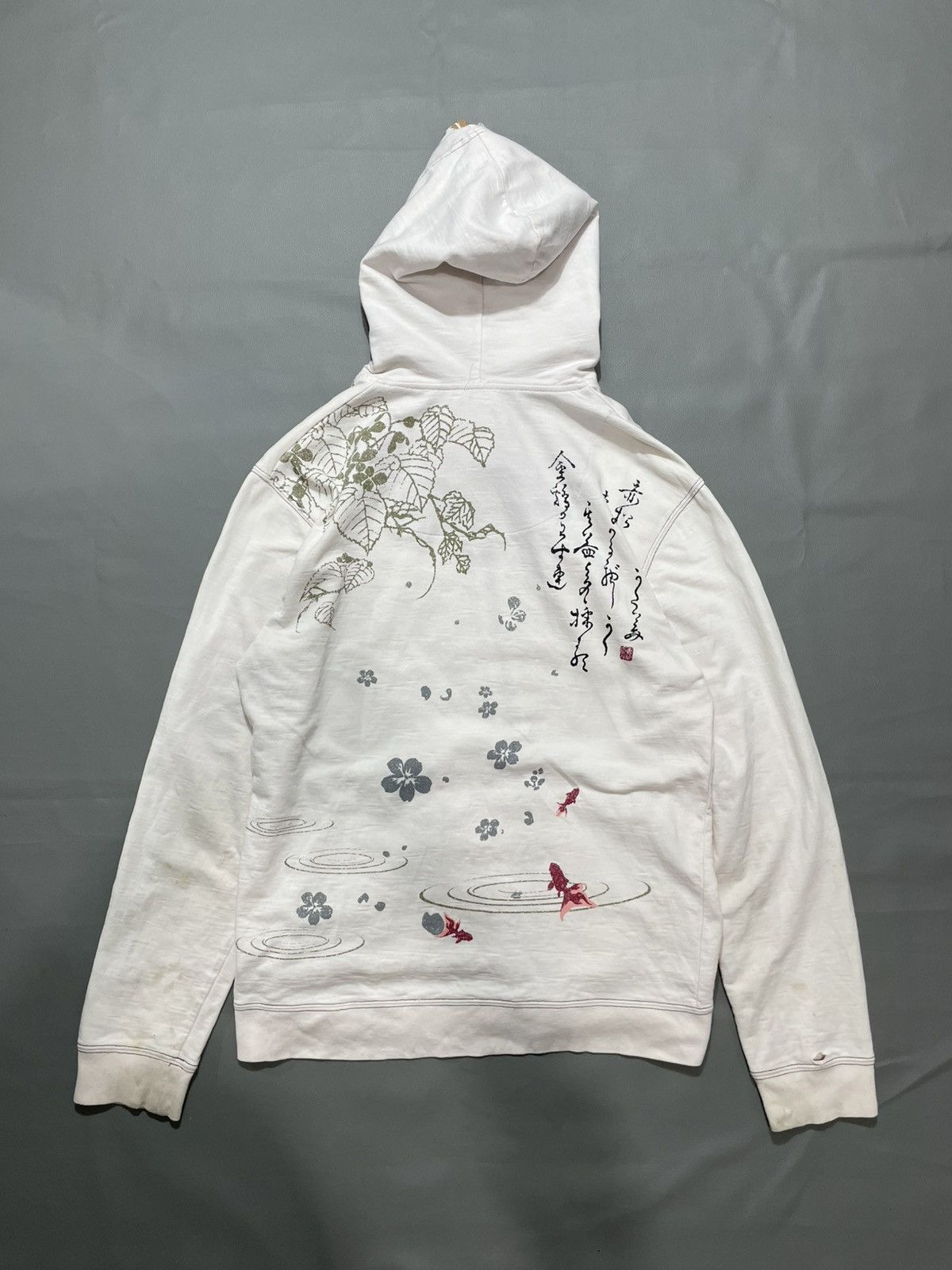 Karakuri Tamashii Japanese Sukajan Zip Hoodie Distressed Size US XL / EU 56 / 4 - 4 Thumbnail