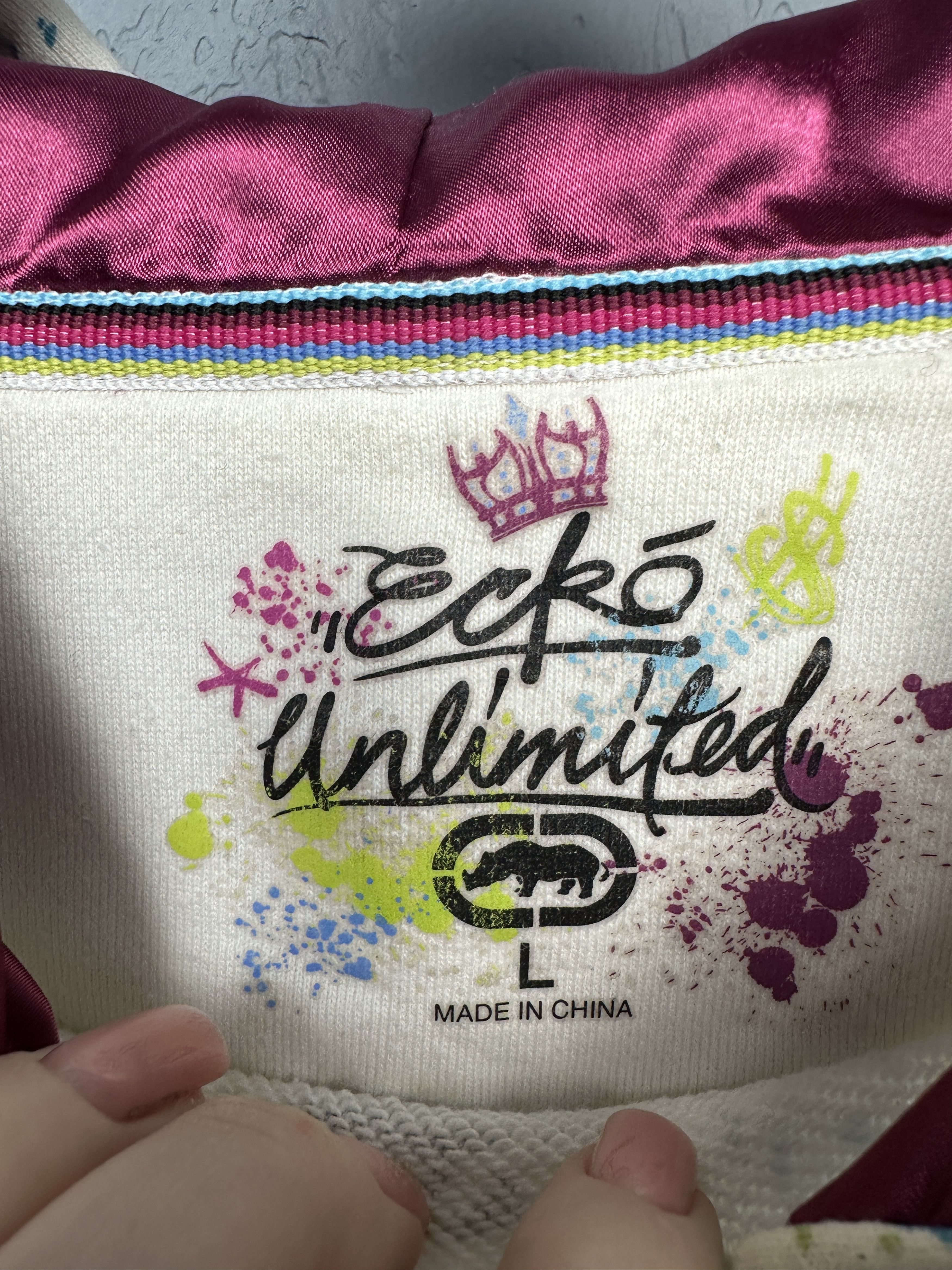 Ecko Unltd. Ecko Unlimited Mens Overprint Logo Hoodie Size US L / EU 52-54 / 3 - 4 Thumbnail