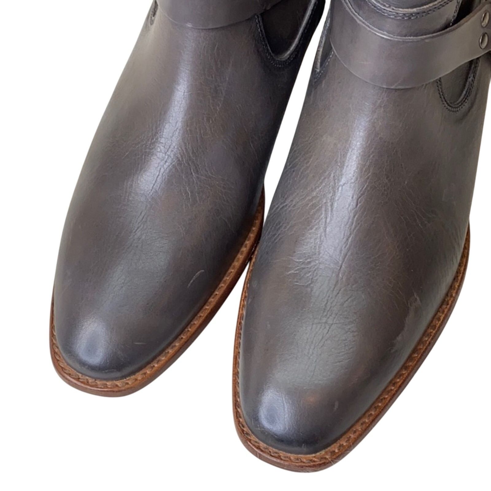 Frye Frye Grey Dara Leather Harness Booties Boots 8B Size US 8 / IT 38 - 4 Thumbnail