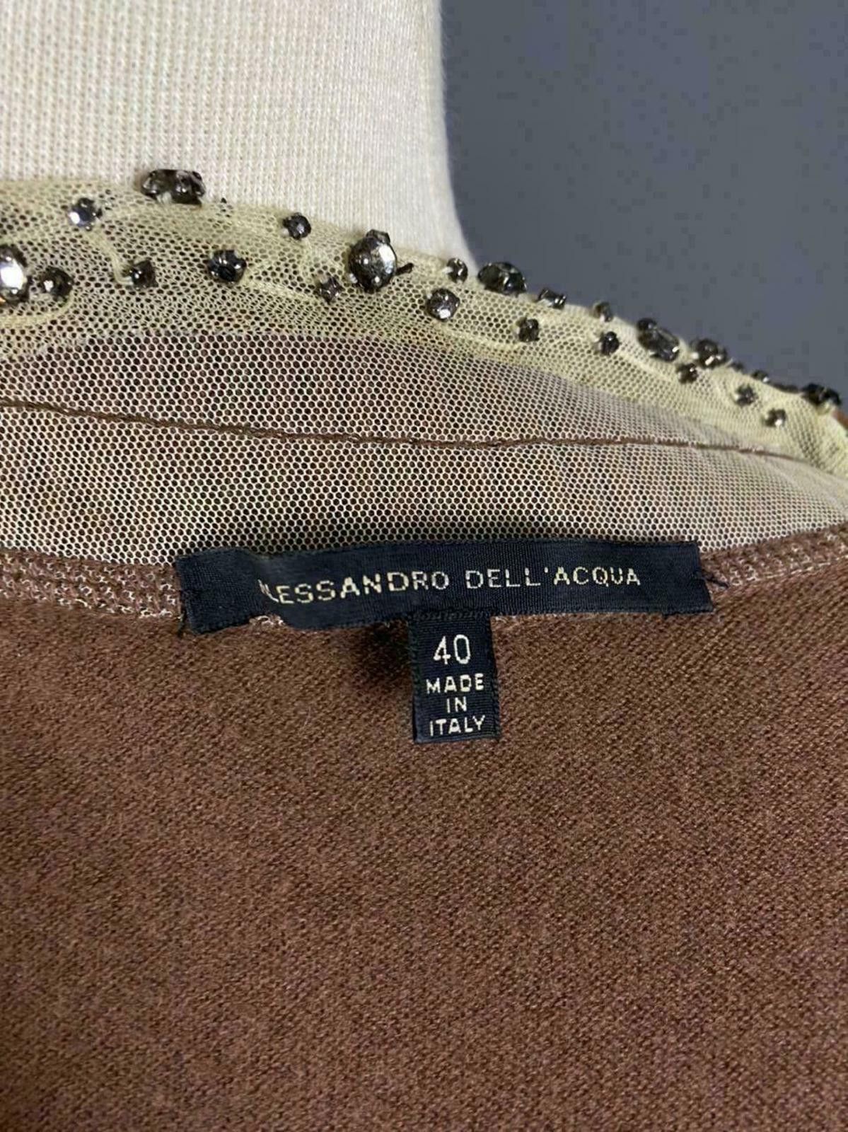 Alessandro Dell'acqua Ladies Allesandro Dell’Acqua Brown Cashmere Sweater Size 40 Size M / US 6-8 / IT 42-44 - 11 Thumbnail