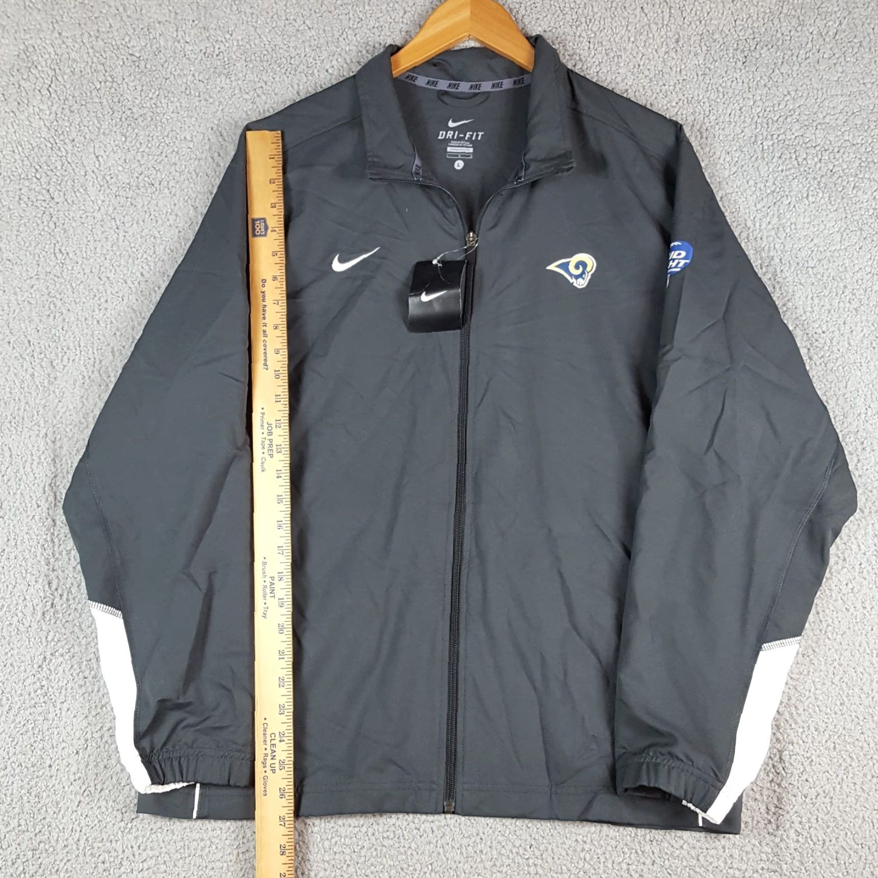 Nike Nike Dri-Fit St Louis Rams Zip Up Track Jacket NFL Football Windbreaker Jacket Men L Gray Size US L / EU 52-54 / 3 - 8 Thumbnail