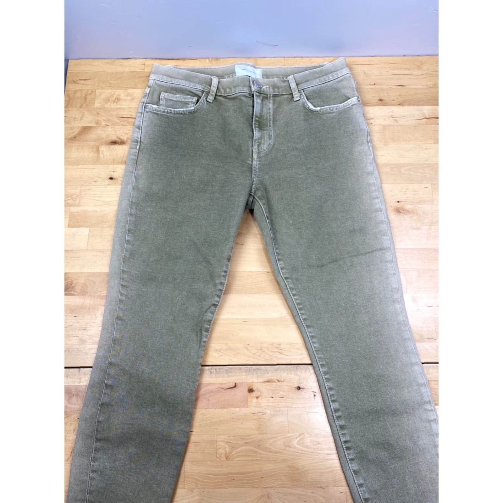 Vintage Current/Elliott Denim Jeans Womens 31 Green Slim Tapered 27" Inseam 9592 Vintage No Womens Jeans Size 24" / US 00 / IT 34 - 2 Thumbnail