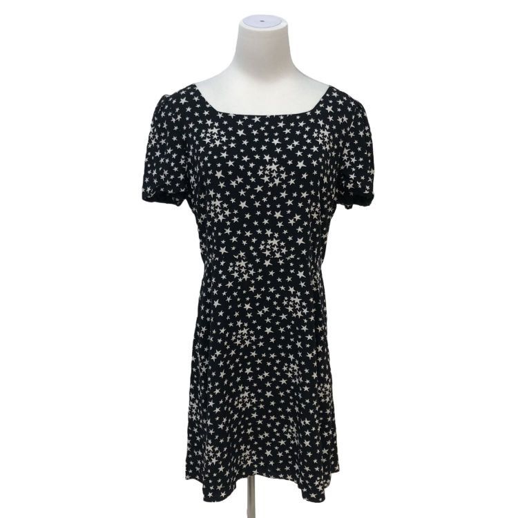 Saint Laurent Paris Saint Laurent Star Print Mini Dress Size 44 Size L / US 10 / IT 46 - 1 Thumbnail
