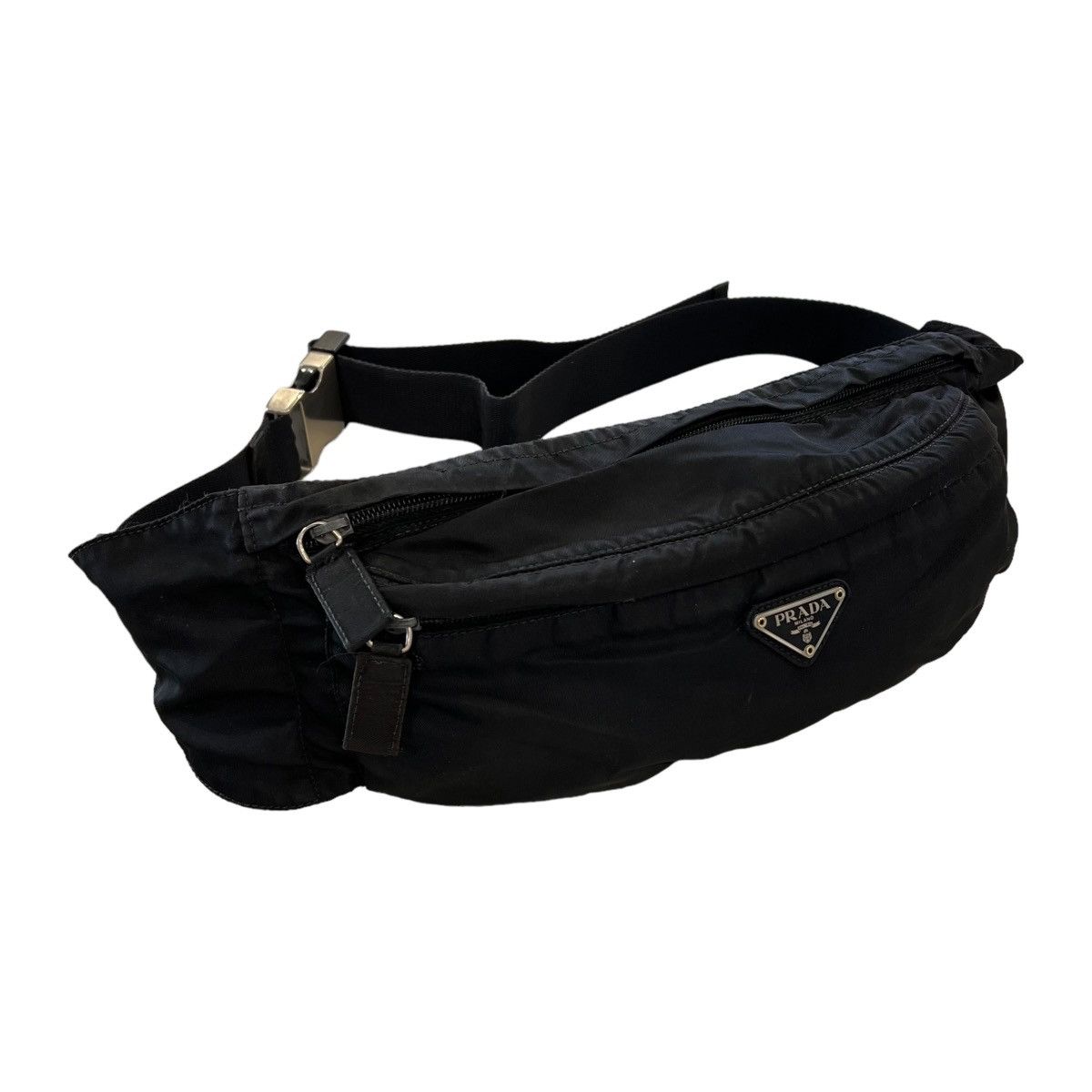 image of Prada Nylon Crossbody Belt Bag in Black, Men's