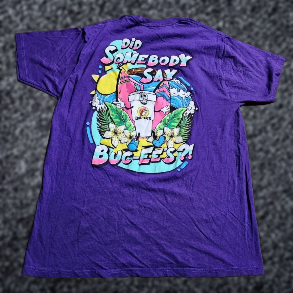 Doublet Buc-ee's T-Shirt – Adult L – Purple – Double-Sided Logo – Short Sleeve Cotton – Men’s Buc-ee’s 2020s Graphic Tee Size US L / EU 52-54 / 3 - 1 Thumbnail