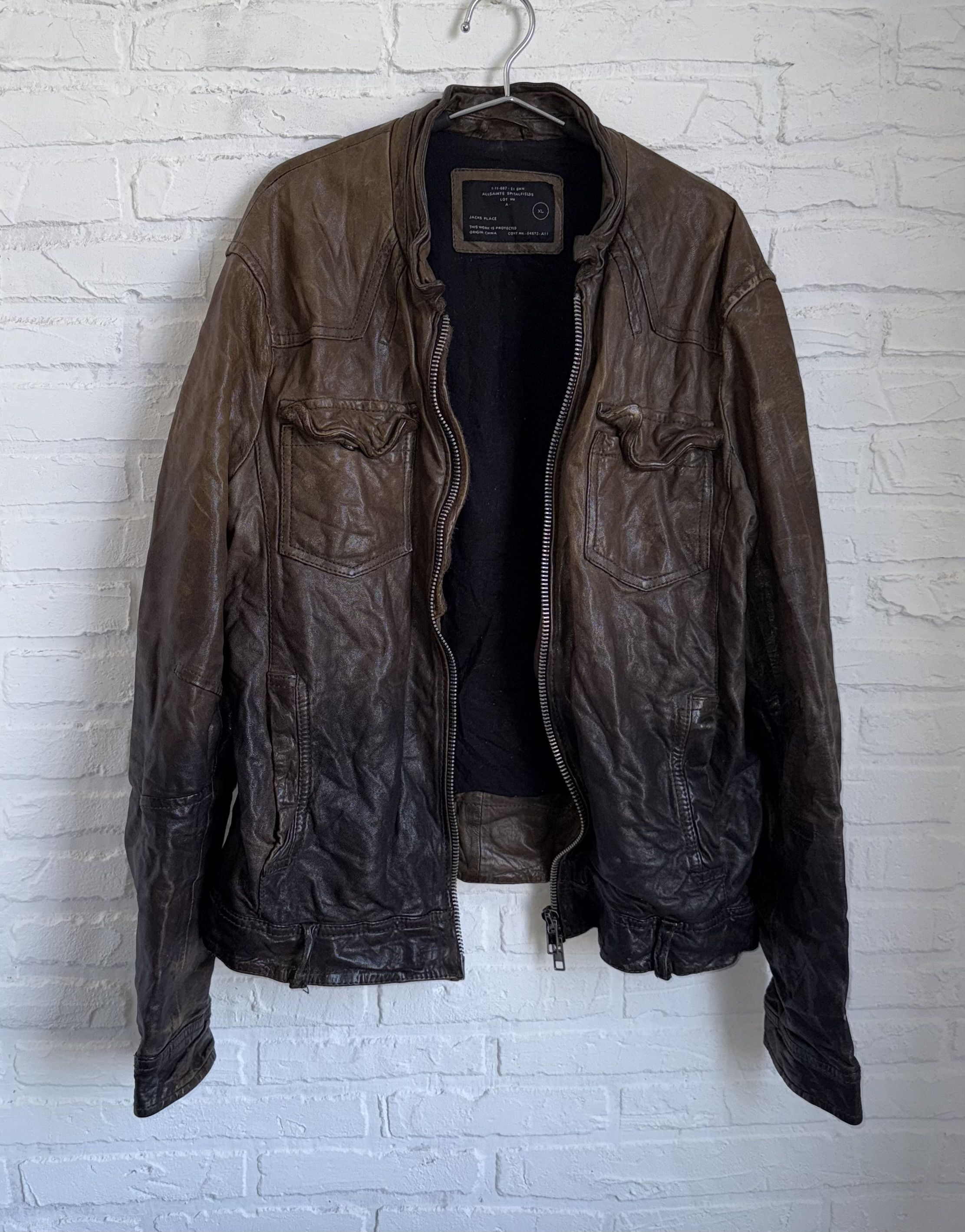 Allsaints Allsaints gradient brown black leather jacket Size US XL / EU 56 / 4 - 3 Thumbnail