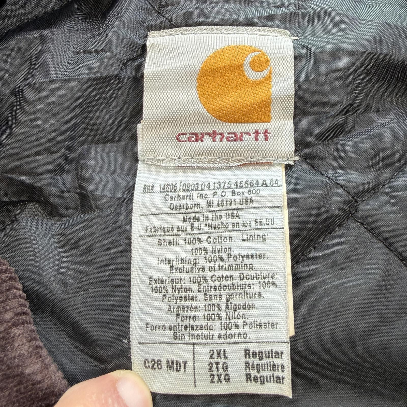 Carhartt Vintage 90s Carhartt Blanket Lined Work Jacket 2XL Union Tag Size US XXL / EU 58 / 5 - 4 Thumbnail