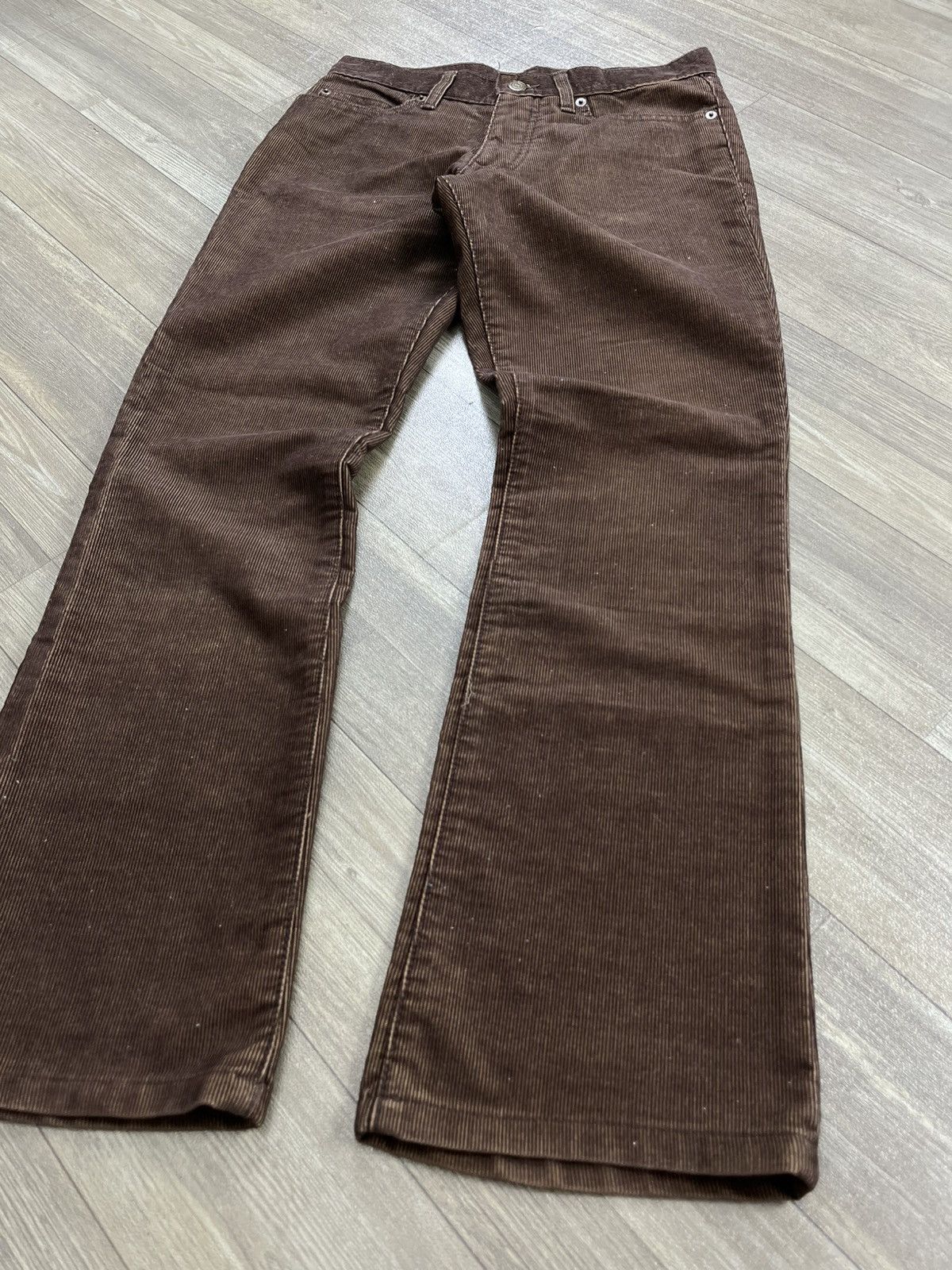 Tornado Mart 2000s Tornado Mart Japan Corduroy Flared Jeans Lgb Style Y2K Size US 27 - 2 Thumbnail