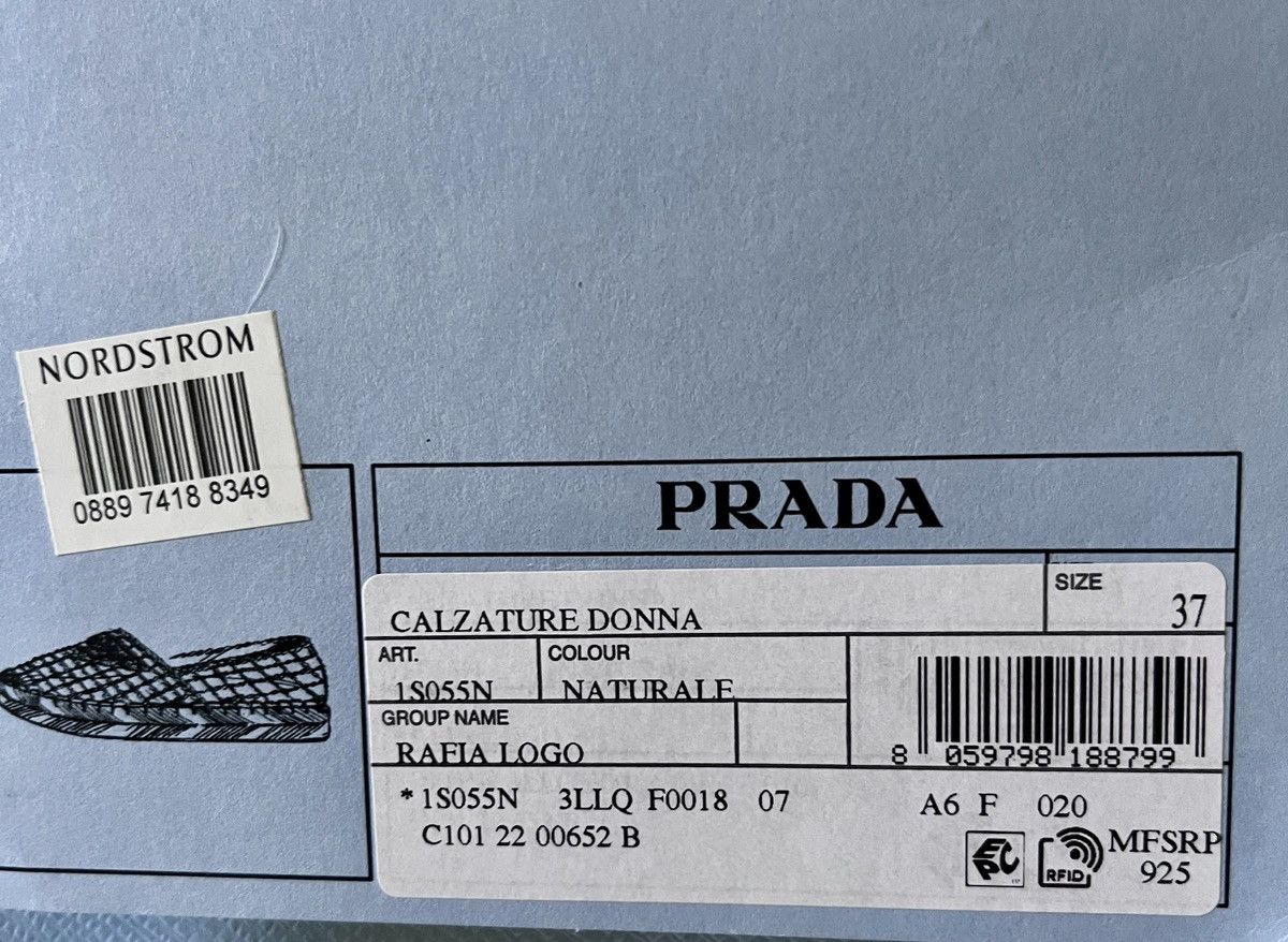 Prada Prada Rafia Logo Espadrille Size US 7 / IT 37 - 5 Thumbnail