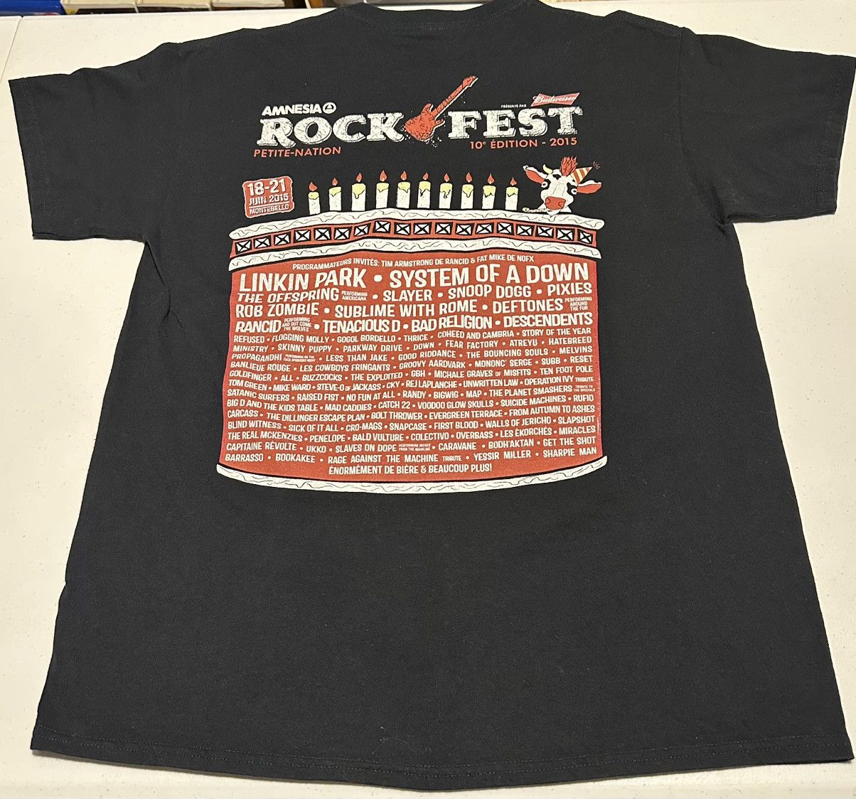 Band Tees 2015 RockFest Concert festival T-shirt. Size US L / EU 52-54 / 3 - 1 Thumbnail