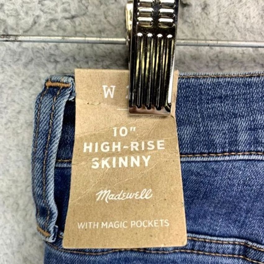 Madewell Madewell Jeans Womens 25 Blue Distressed High Rise Skinny Denim Pants Ladies NEW Size 42" / US 20 - 3 Thumbnail