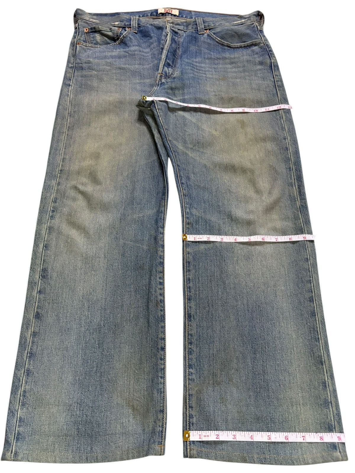 Levi's Vintage 90s Levis 501 Mud Wash Distressed Baggy Jeans Size US 36 / EU 52 - 15 Thumbnail