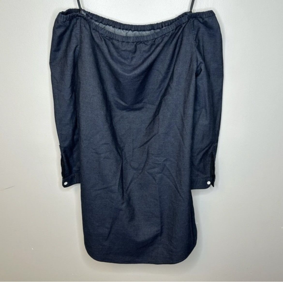 Rag & Bone Rag & Bone Blue Chambray Off the Shoulder Mini Dress‎ Size M Size M / US 6-8 / IT 42-44 - 3 Thumbnail