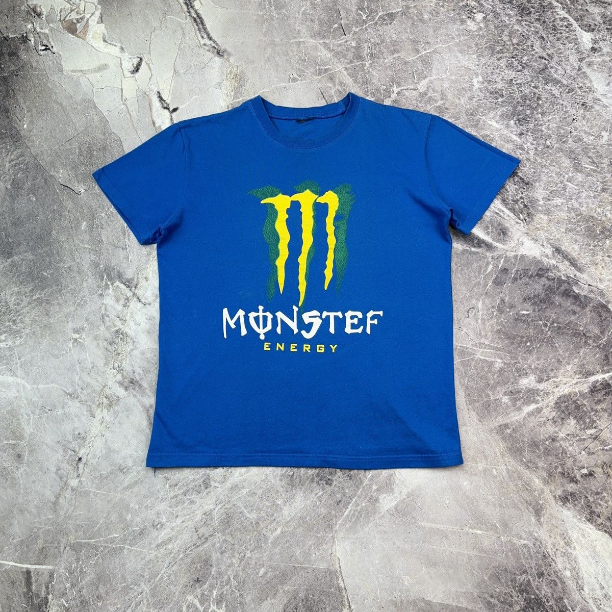 Red Bull × Vintage Vintage Monster Energy T shirt Racing Moto Blue M Size US L / EU 52-54 / 3 - 4 Thumbnail