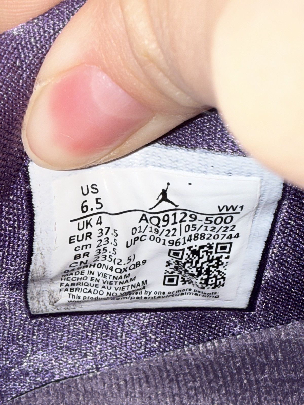 Nike Nike Air Jordan 4 Retro "Canyon Purple" Size US 5.5 / EU 38 - 6 Thumbnail