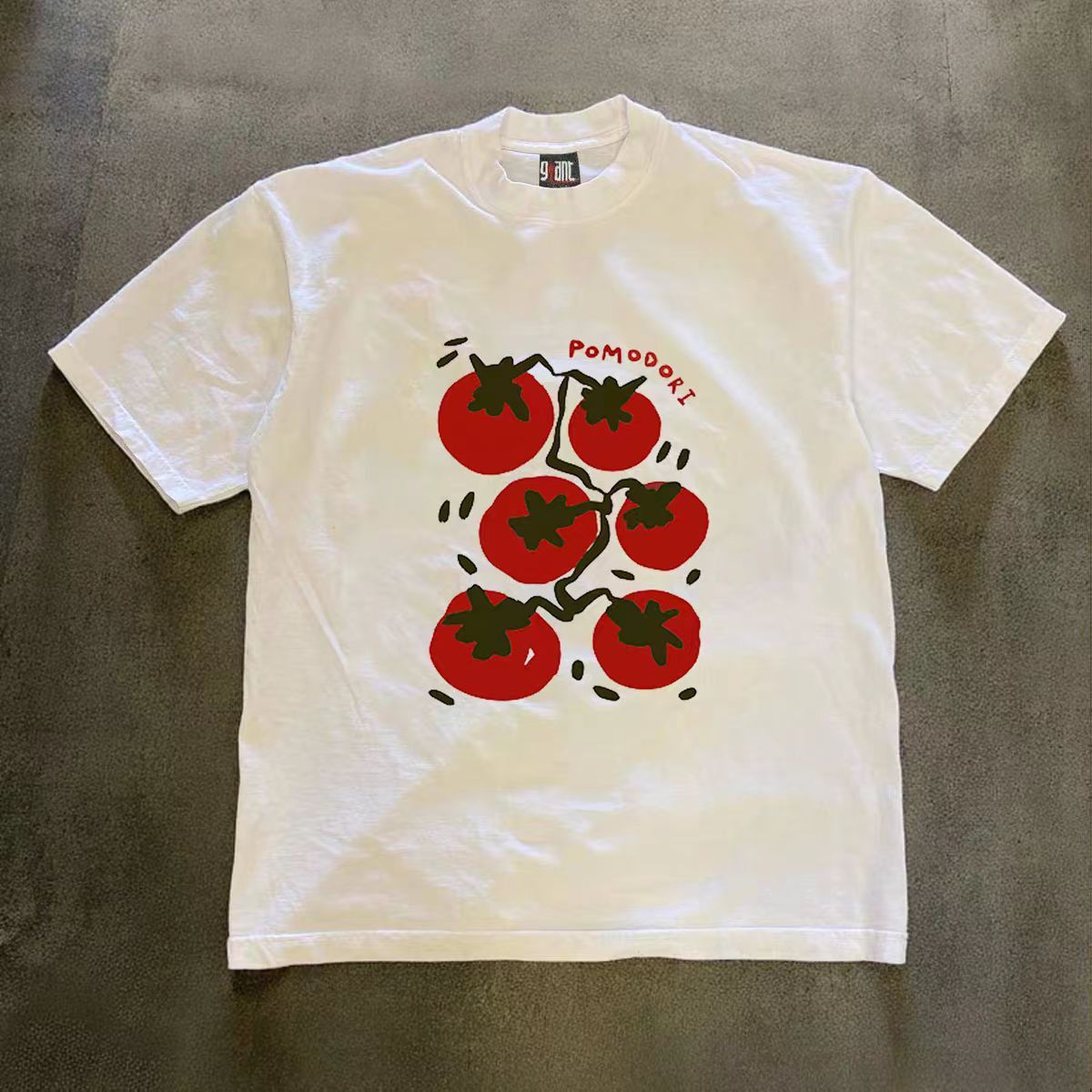 Japanese Brand Street washed retro tomato print cotton t-shirt Size US M / EU 48-50 / 2 - 1 Thumbnail