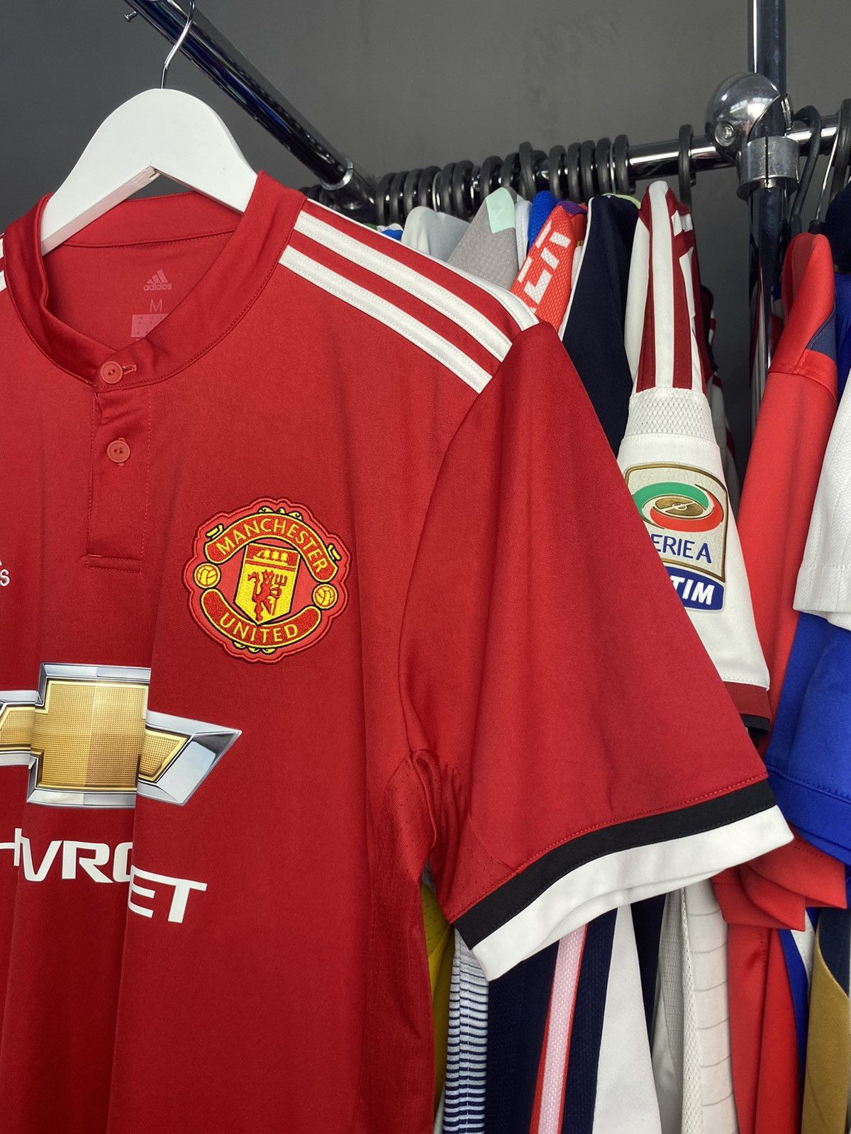 Adidas 2017/18 ADIDAS MANCHESTER UNITED SOCCER FOOTBALL JERSEY SHIR Size US M / EU 48-50 / 2 - 4 Thumbnail