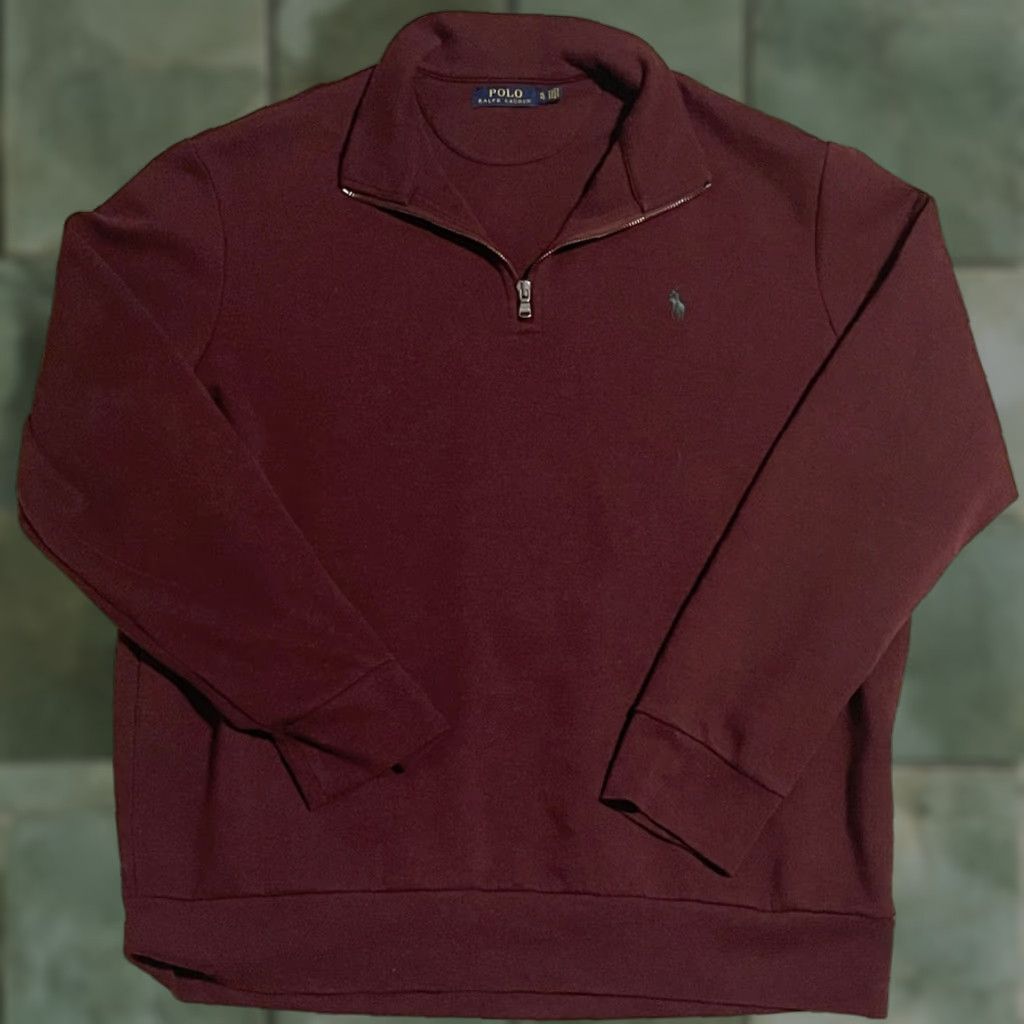 Polo Ralph Lauren Polo Ralph Lauren Sweater 1/4 Zip Men XL Plum Cotton Polyester Logo Long Sleeve Casual Winter Vintage No N/A Size US XL / EU 56 / 4 - 1 Thumbnail