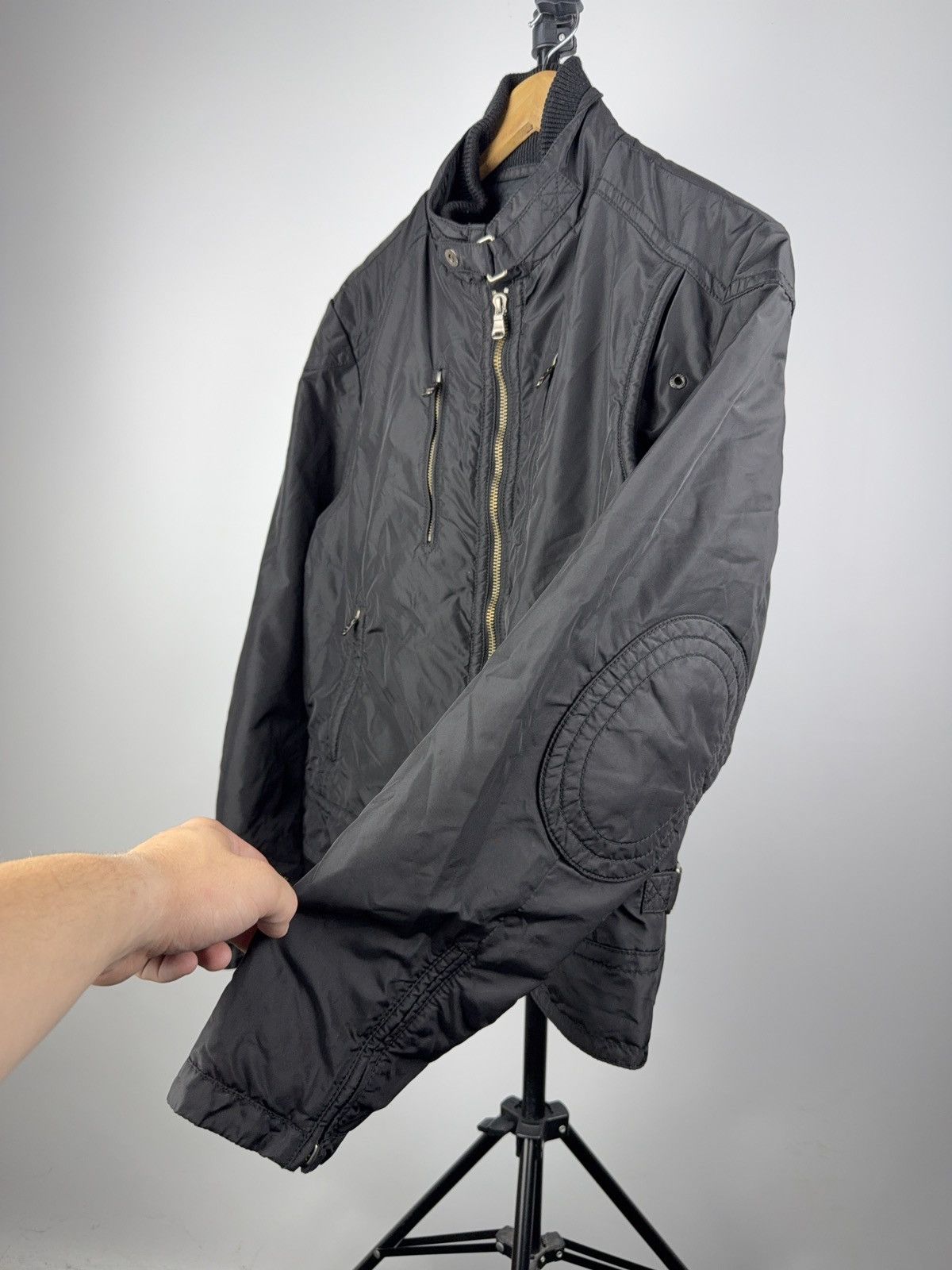 Hugo Boss Hugo Boss Black Moto Jacket Nylon Zip Biker Style Size L Size L / US 10 / IT 46 - 4 Thumbnail