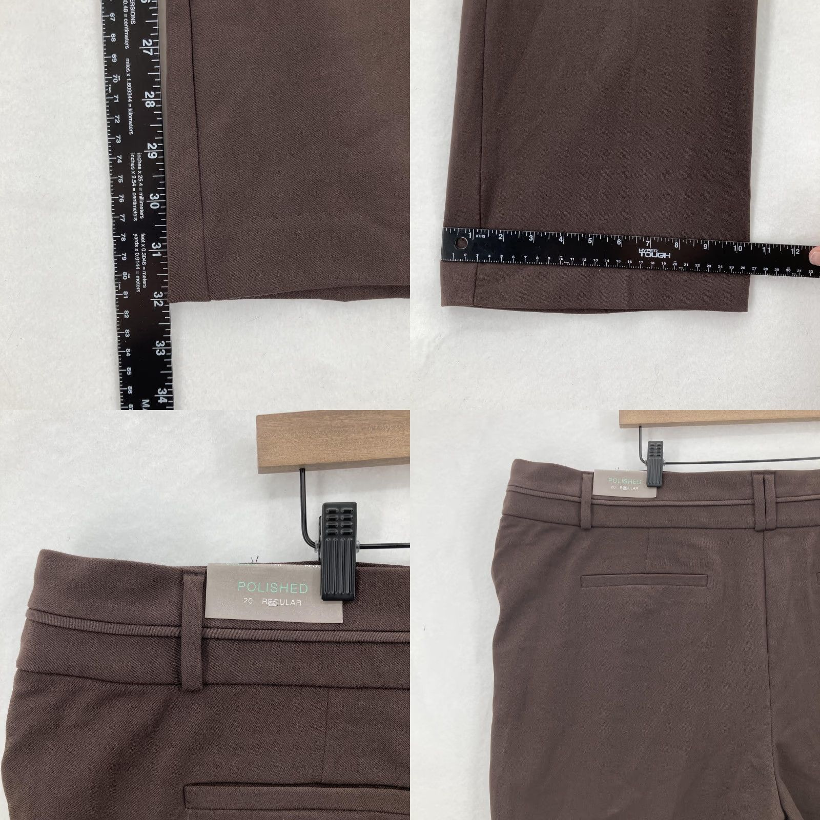 Vintage Maurices Pants Womens 20 Brown It Fit Polished Boot Cut Curvy Stretch Career NWT Size 42" / US 20 - 9 Thumbnail