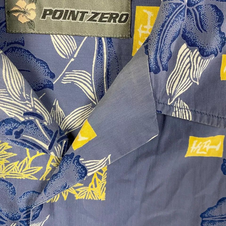 Point Zero Point Zero Hawaiian Shirt Men's XL Short Sleeve 100% Cotton Size US XL / EU 56 / 4 - 8 Thumbnail