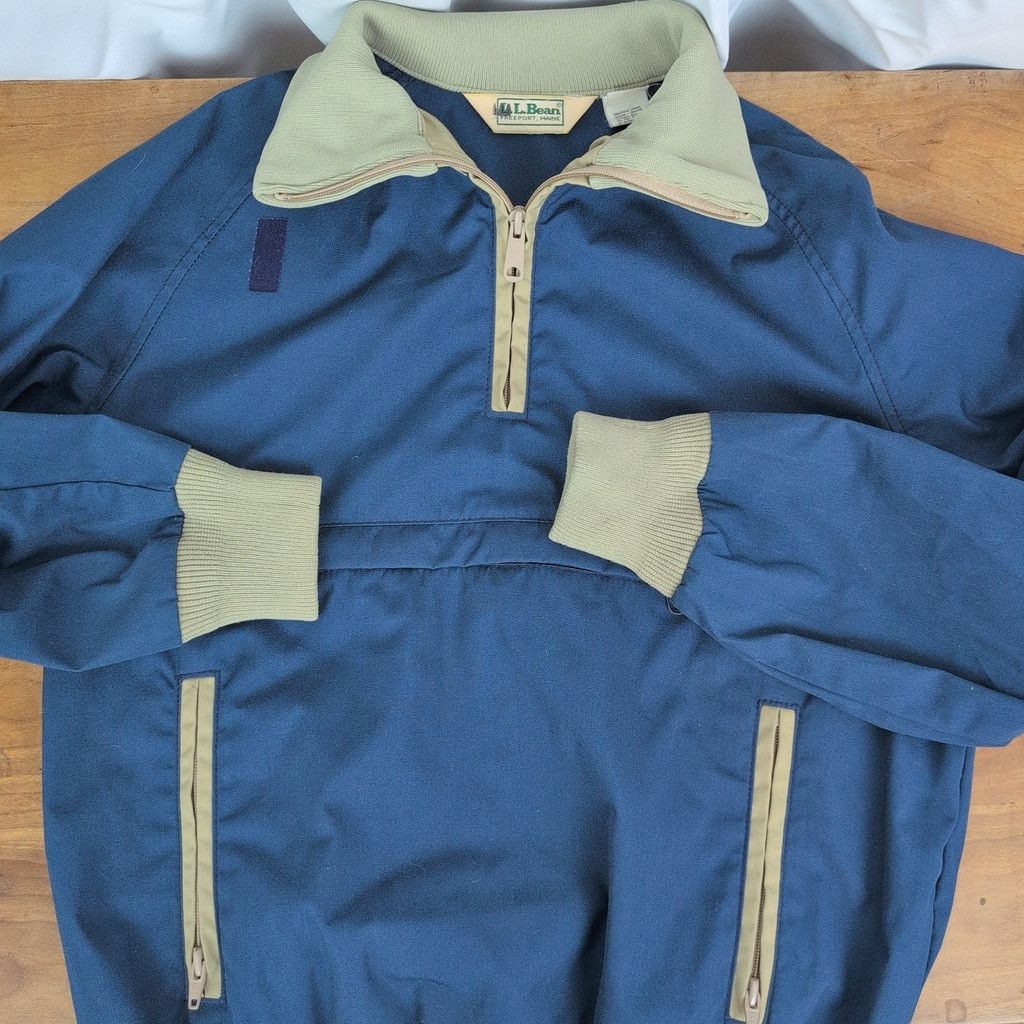 L.L. Bean Women's Vintage LL Bean Anorak Blue Jacket Medium Size M / US 6-8 / IT 42-44 - 2 Thumbnail