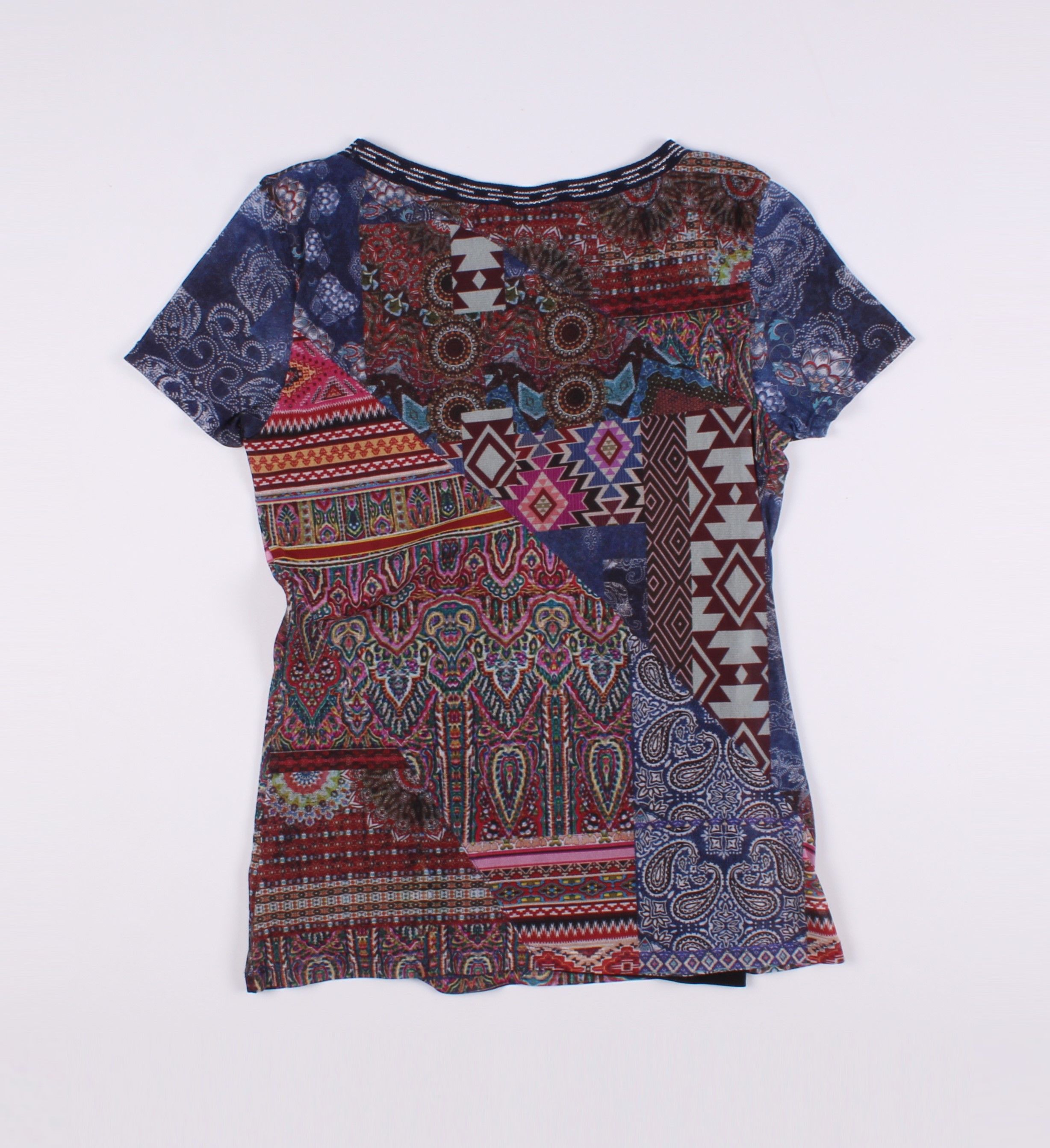 Desigual Desigual Multicolor Boho Mesh T-shirt Size XS / US 0-2 / IT 36-38 - 9 Thumbnail