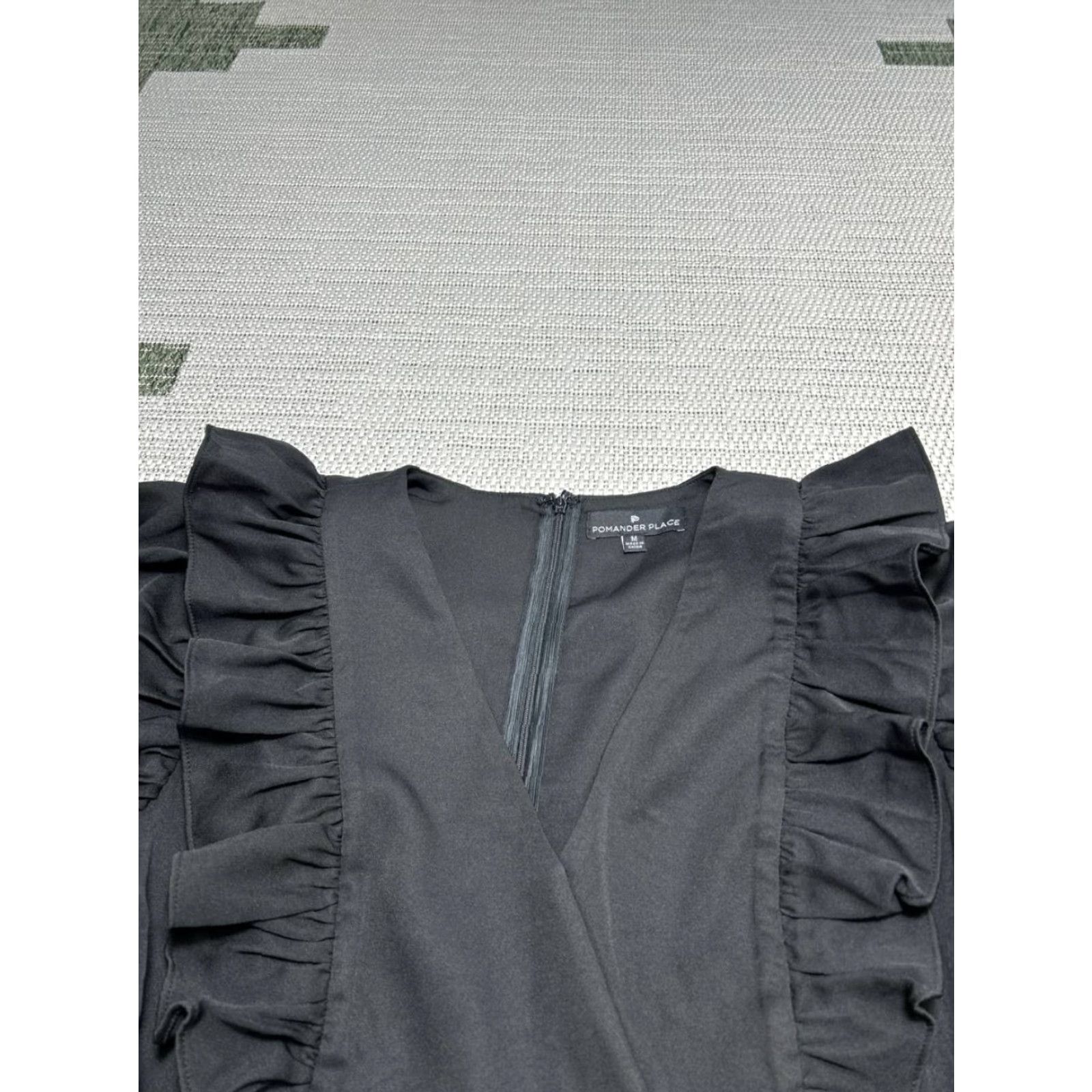 Vintage Pomander Place Dress Womens Medium Gray Blouson Size M / US 6-8 / IT 42-44 - 2 Thumbnail
