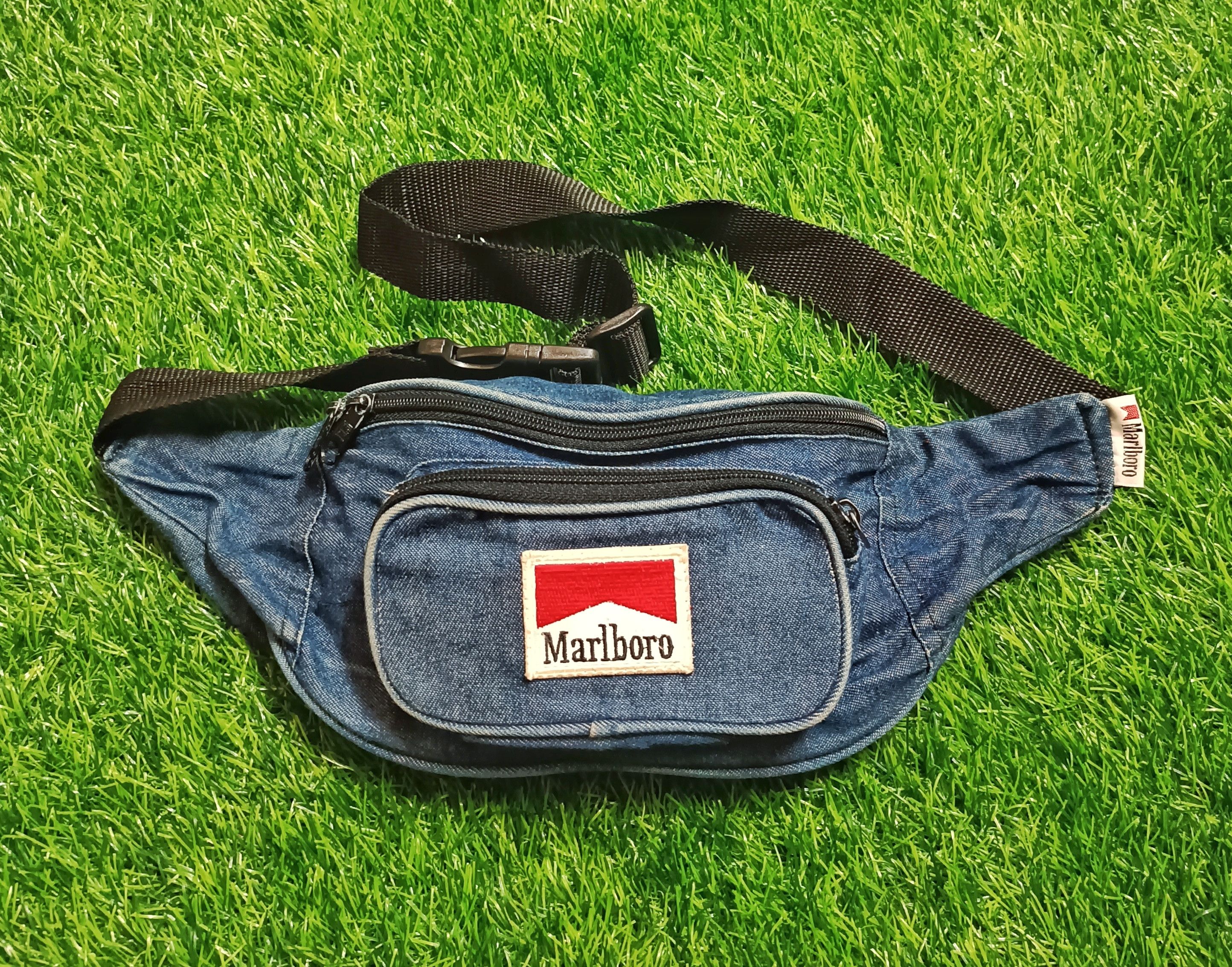 Marlboro Classics × Vintage MARLBORO VINTAGE 90'S THREE STAR DENIM WAISTBAG POUCHBAG Size ONE SIZE - 1 Thumbnail