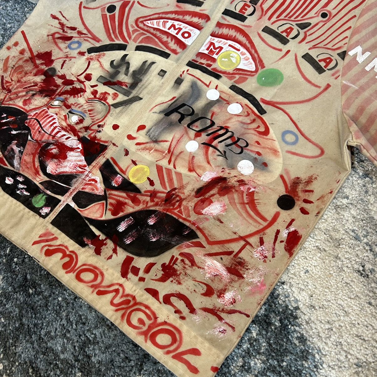 Handmade 1 of 1 MONOLiTH GORE HANDPAiNTED WAXED COTTON CANVAS JACKET Size US L / EU 52-54 / 3 - 22 Thumbnail