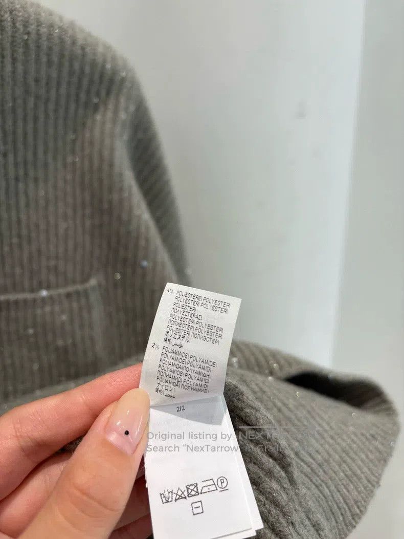Brunello Cucinelli Brunello Cucinelli Cashmere Wool Sequined Knit Top Size M / US 6-8 / IT 42-44 - 4 Thumbnail