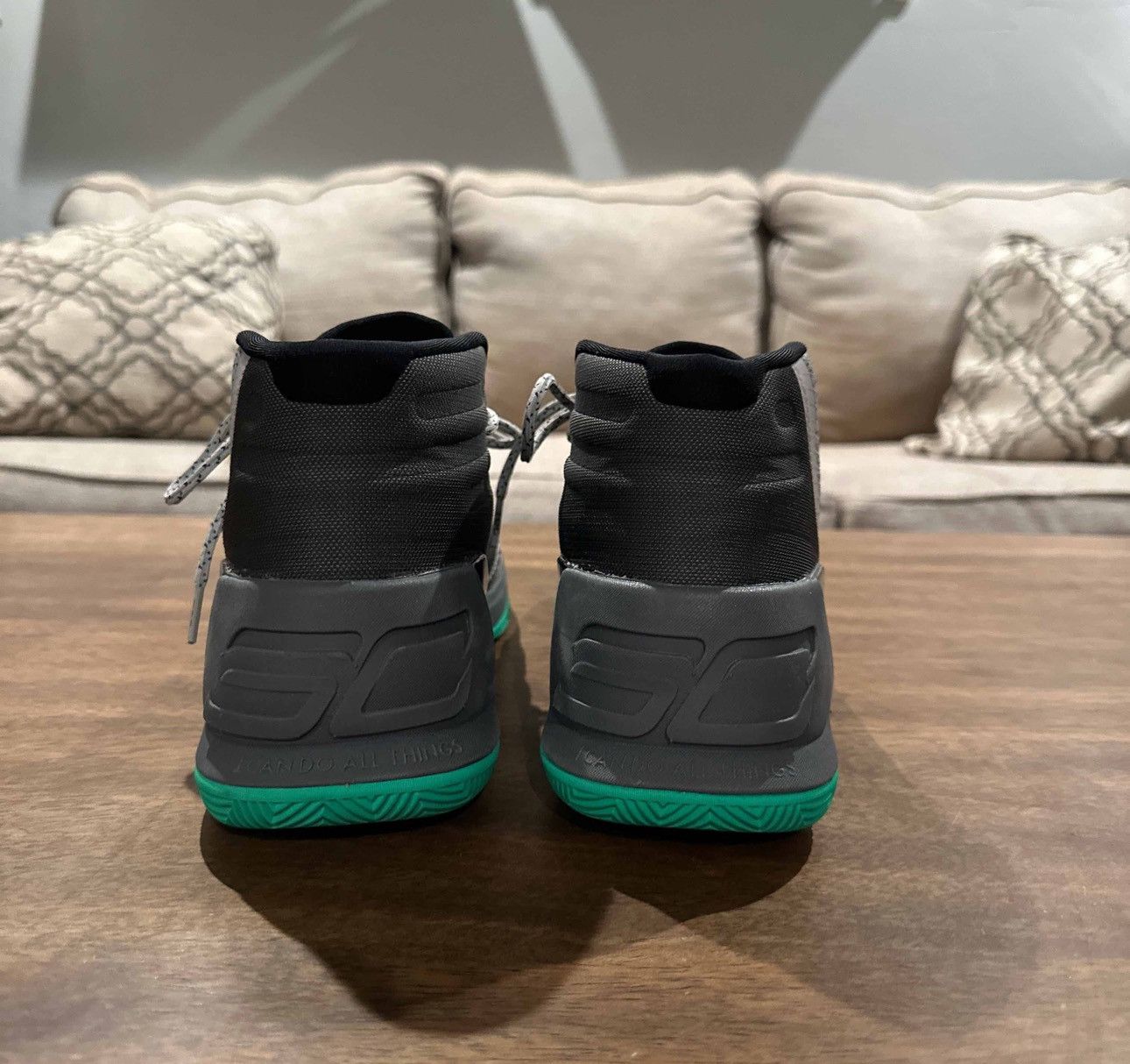 Under Armour Under Armour Curry 3 grey matter green Size US 11 / EU 44 - 4 Thumbnail