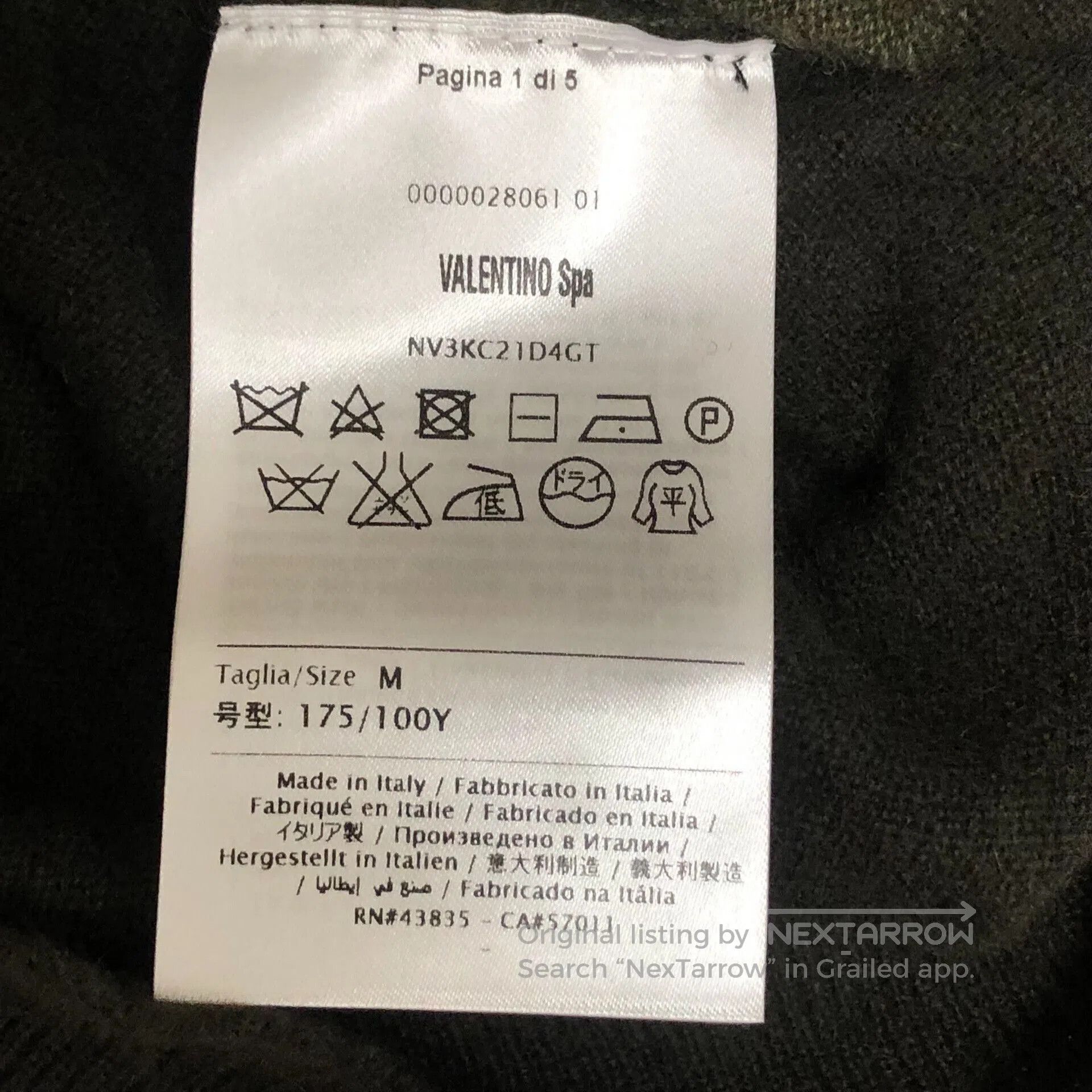 Valentino VALENTINO Camouflage Cashmere Sweater. Size US M / EU 48-50 / 2 - 5 Thumbnail