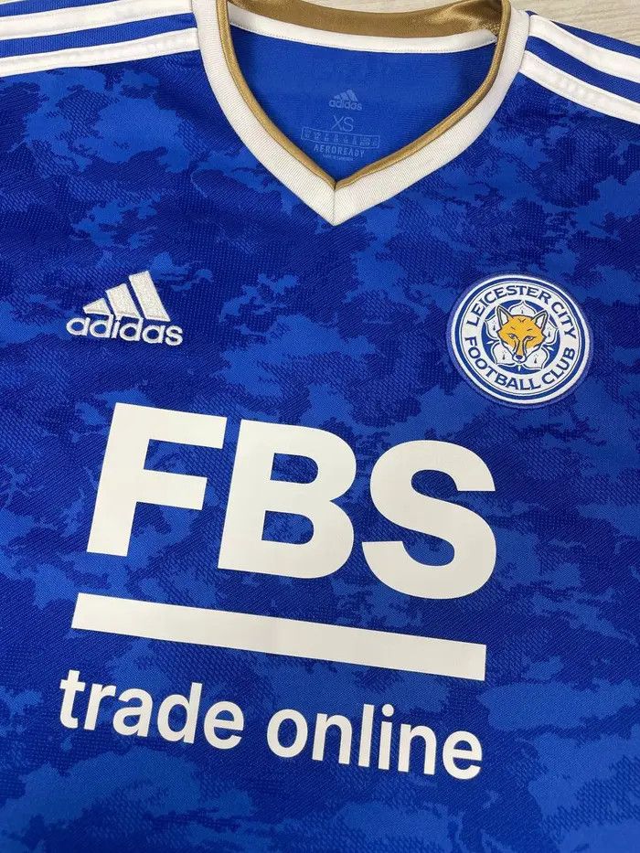 Adidas Adidas Leicester City 2021 2022 Vardy #9 Home Shirt Jersey Size US XS / EU 42 / 0 - 4 Thumbnail