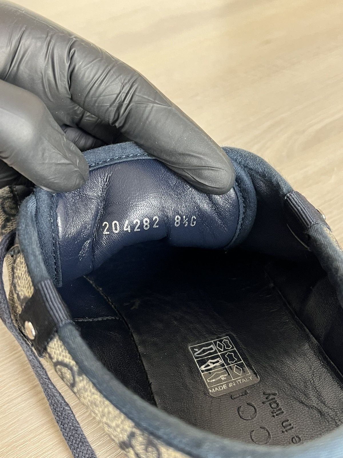 Gucci Gucci GG Supreme Monogram Canvas Sneakers Navy Suede Size US 9.5 / EU 42-43 - 23 Thumbnail