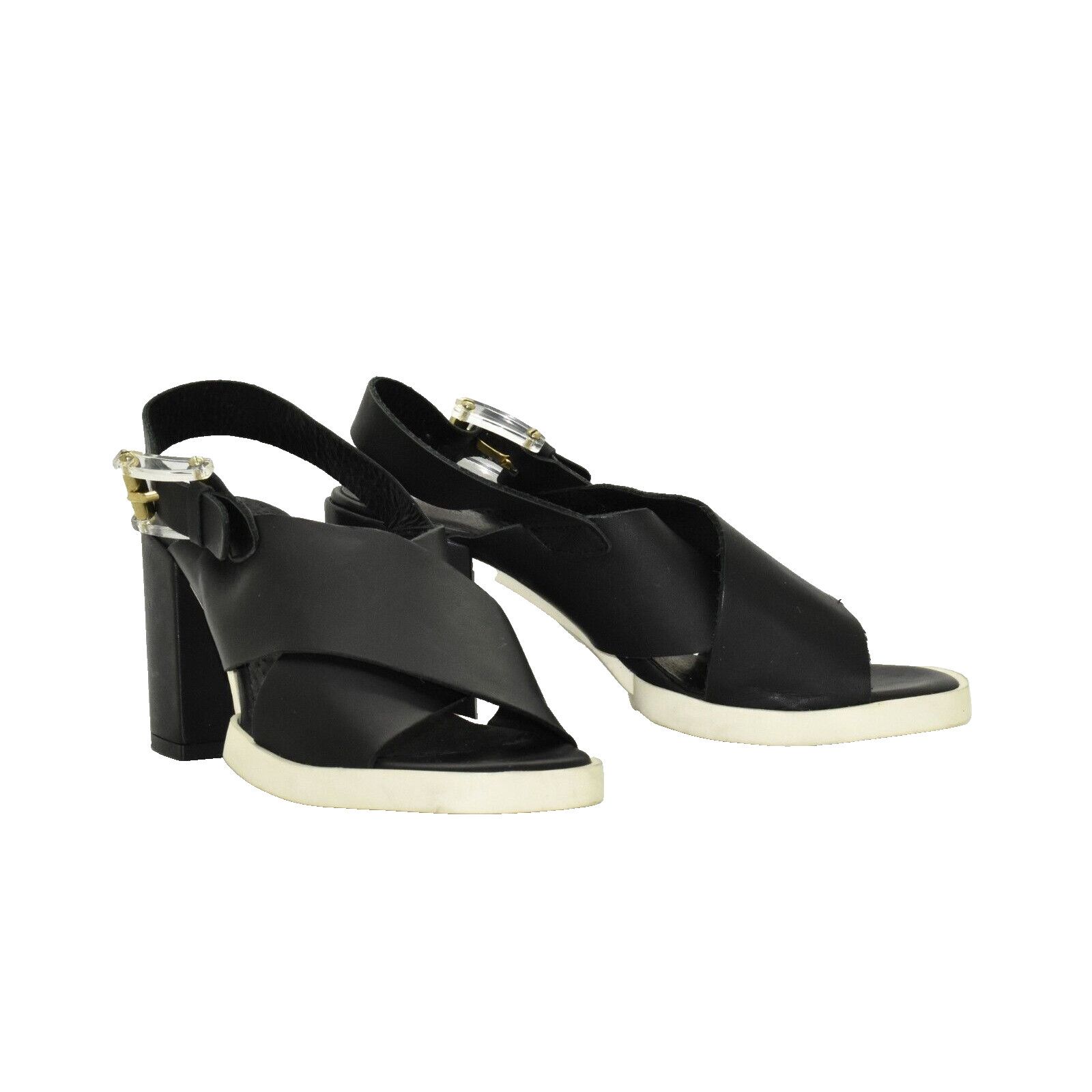 Miista MIISTA Delilah Criss Cross Leather Block Heel Sandal Shoe 35 Size US 5 / IT 35 - 1 Thumbnail