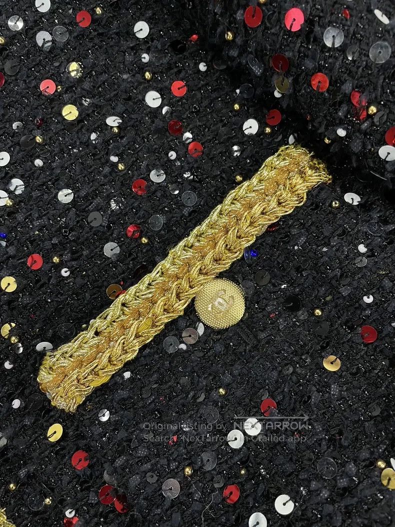 Chanel Chanel 22S heavy industry sequins full of stars black gold Size XS / US 0-2 / IT 36-38 - 2 Thumbnail