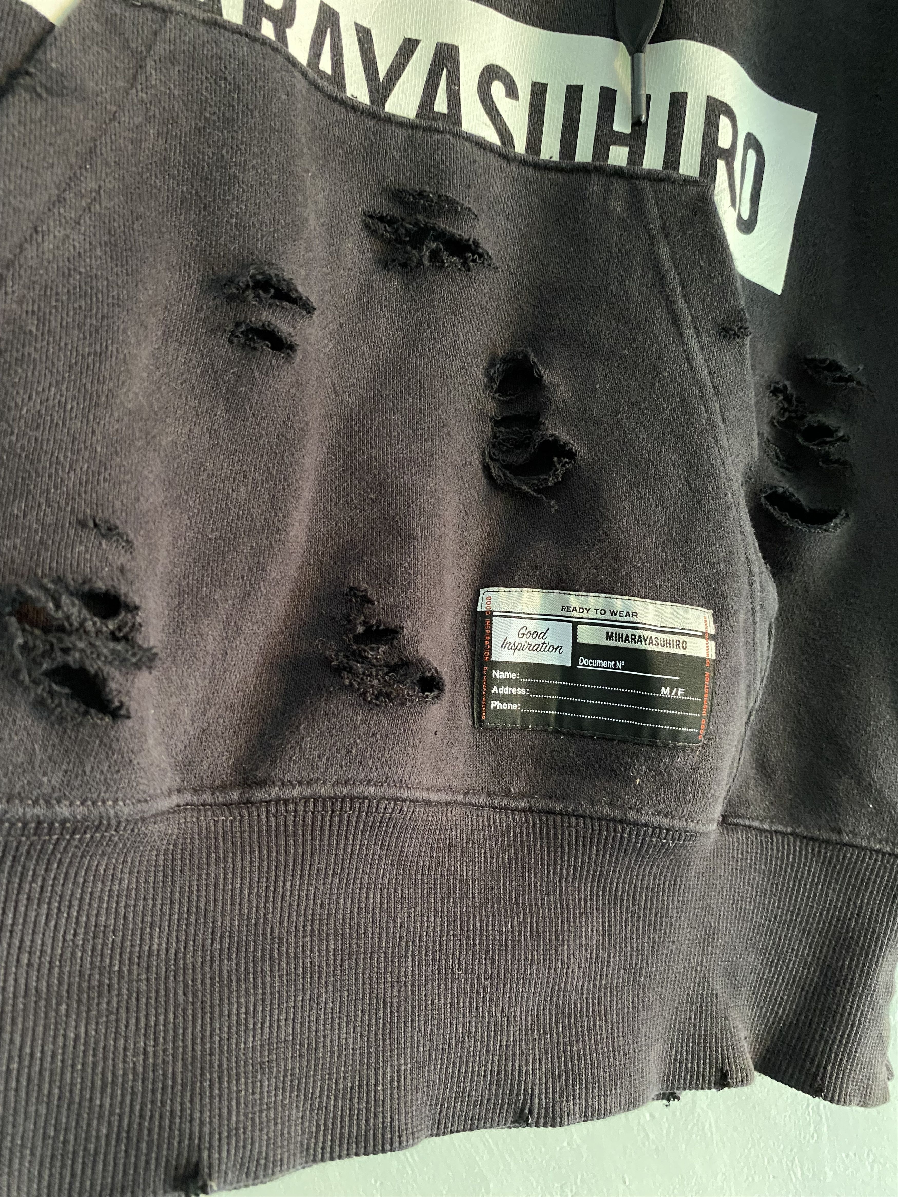 GU × Maison MIHARA YASUHIRO × Vintage Crazy Miharayasuhiro X GU Good Inspiration distressed Hoodie Size US S / EU 44-46 / 1 - 3 Thumbnail