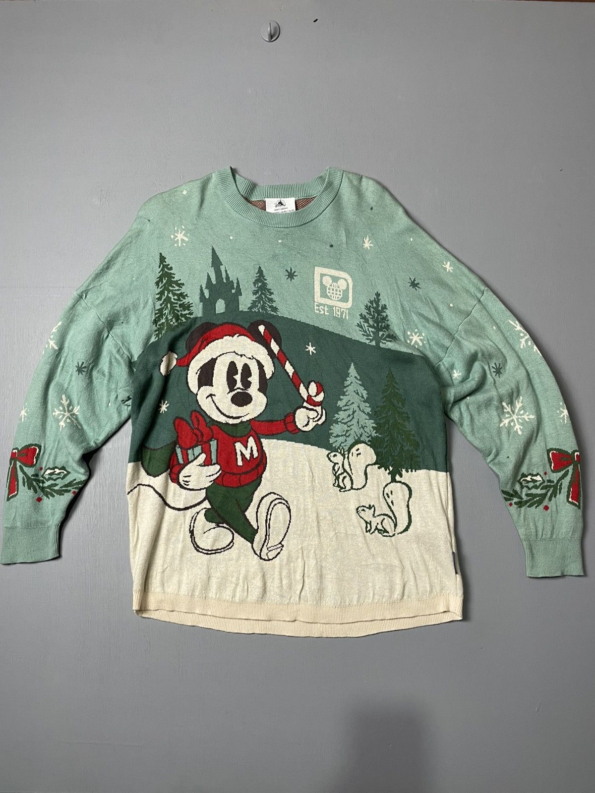 Mickey walt disney world over print spirit jersey knitwear