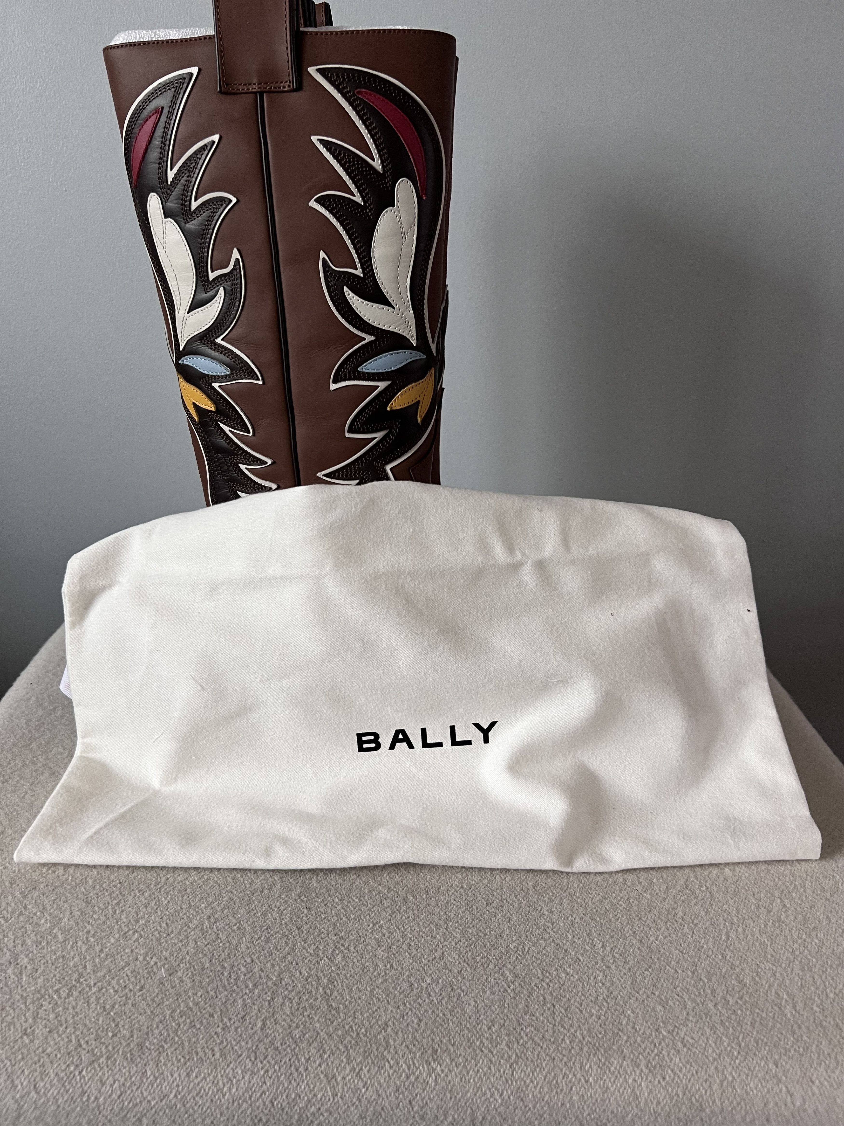 Bally Bally Curling Chambery Western Boots in Brown Leather Size US 9 / EU 42 - 9 Thumbnail
