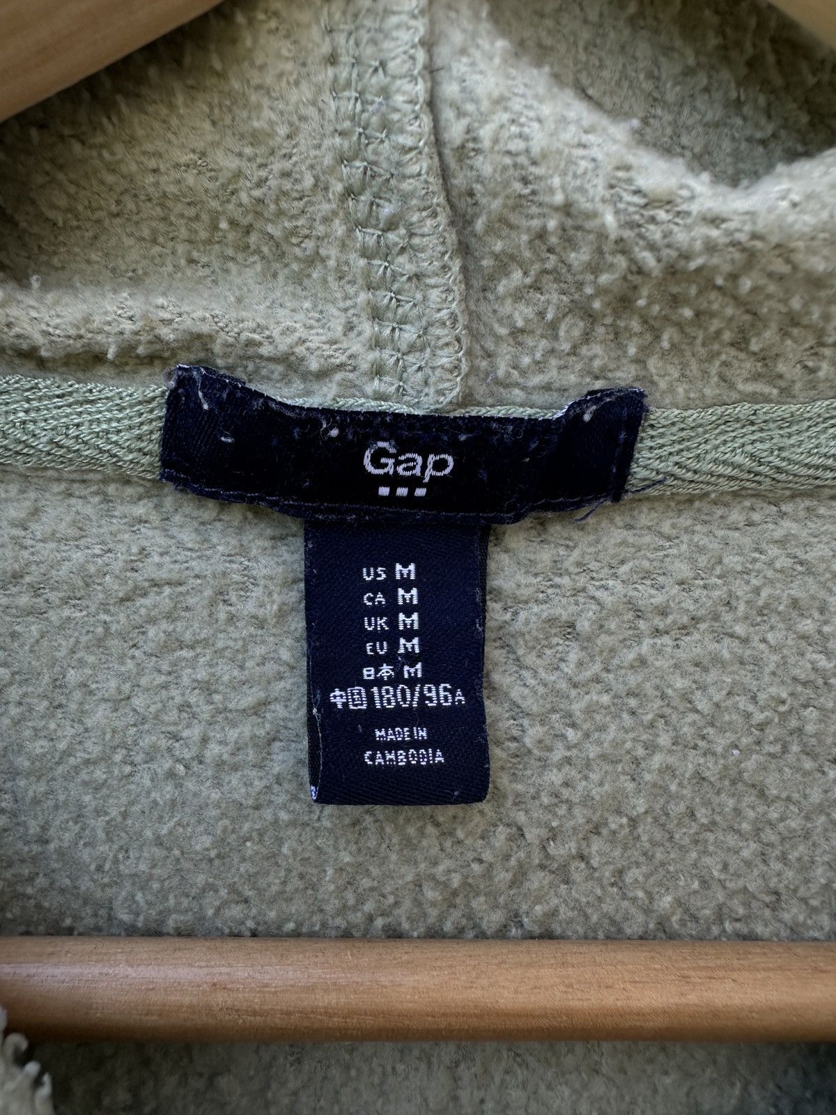 Gap × Vintage Vintage light green Gap emroided zip hoodie Size US M / EU 48-50 / 2 - 3 Thumbnail
