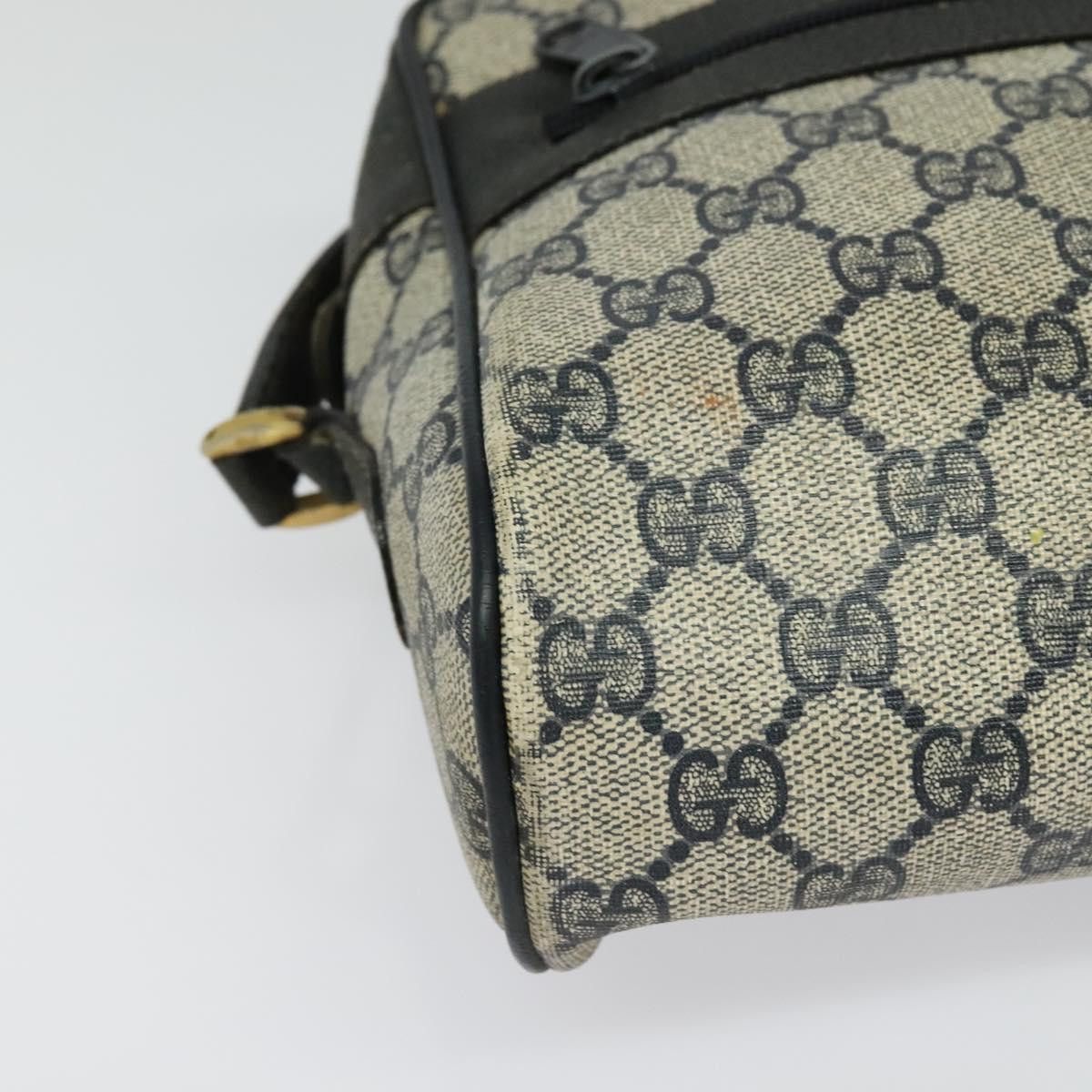 Gucci GUCCI GG Supreme Sherry Line Shoulder Bag Pvc Navy Gold 98 Size ONE SIZE - 10 Thumbnail