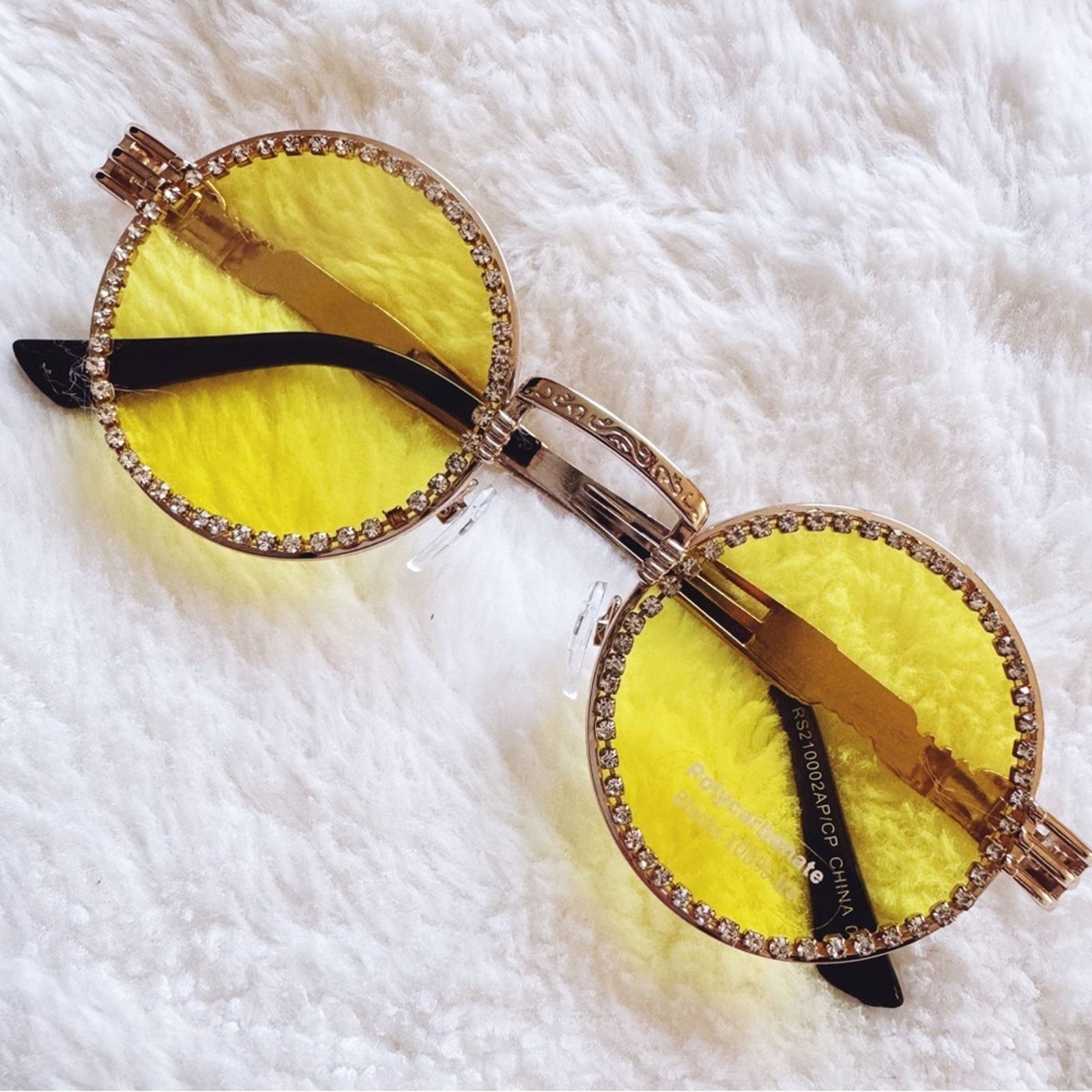 Other Kate Clear Yellow Round Sunglasses Size ONE SIZE - 2 Thumbnail
