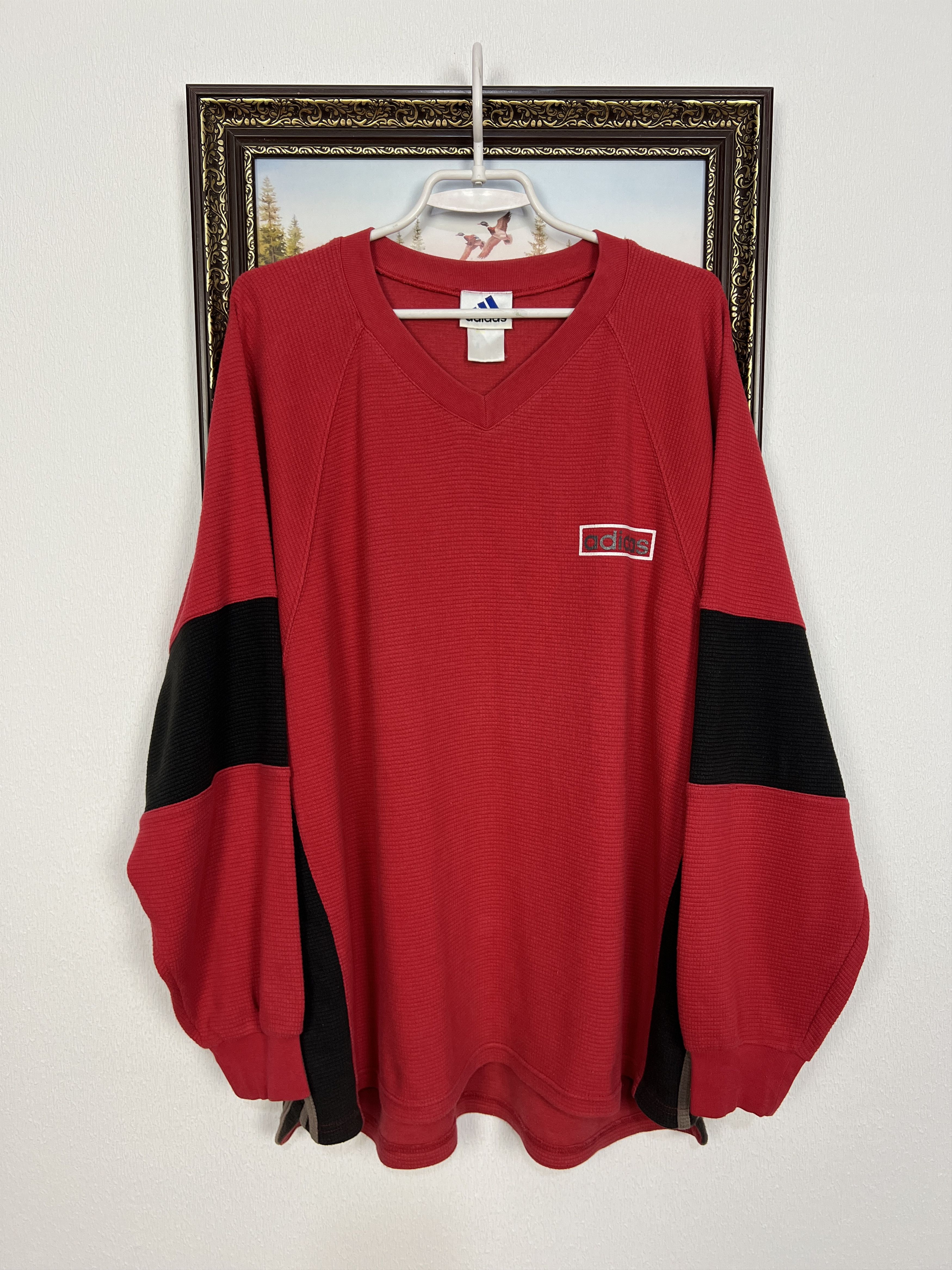 Adidas Vintage 90's Sweatshirt Over Print Big Logo Crewneck Jacket Size US L / EU 52-54 / 3 - 2 Thumbnail