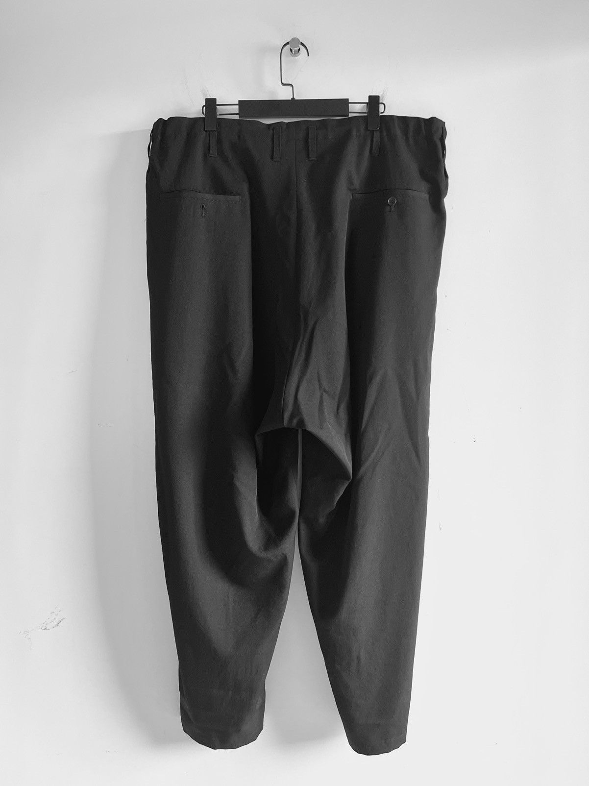 Yohji Yamamoto Yohji Yamamoto Pour Homme - WOOL GABARDINE SIDE TUCK PANTS Size US 32 / EU 48 - 2 Thumbnail
