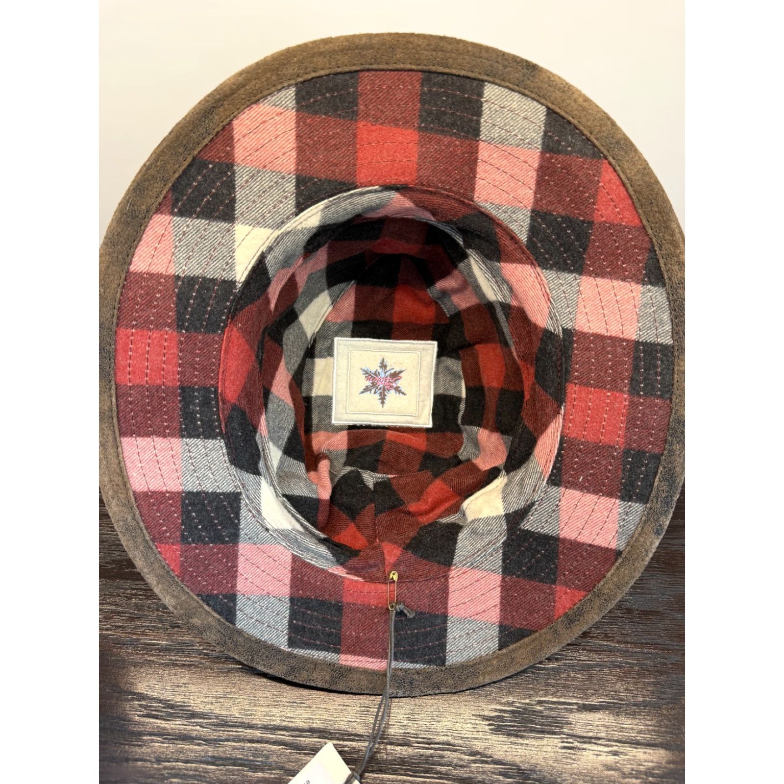 Stetson Stetson Hat XS Brown Leather Madras Lined Bucket Travel Hike Mens Size ONE SIZE - 7 Thumbnail