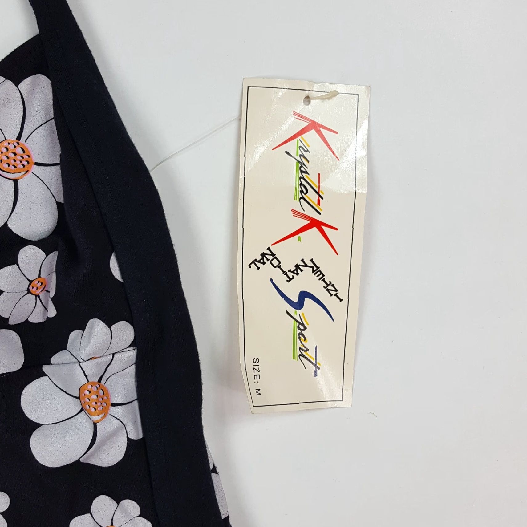 Sunflower VINTAGE Krystal K International Sunflower Halter One Piece Bikini Women M Black Floral 80s Beach Retro Hippie Flower Top Size M / US 6-8 / IT 42-44 - 4 Thumbnail