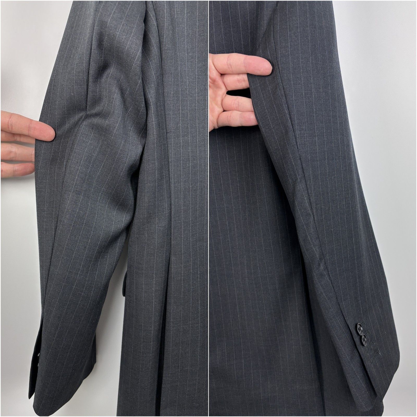 Hawes & Curtis Hawes & Curtis Double-Breasted Super 100s Slim Suit 50R Size 50R - 7 Thumbnail