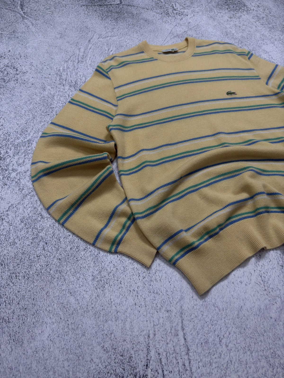 Lacoste VINTAGE CHEMISE LACOSTE STRIPED CREWNECK SWEATER Size US L / EU 52-54 / 3 - 2 Thumbnail