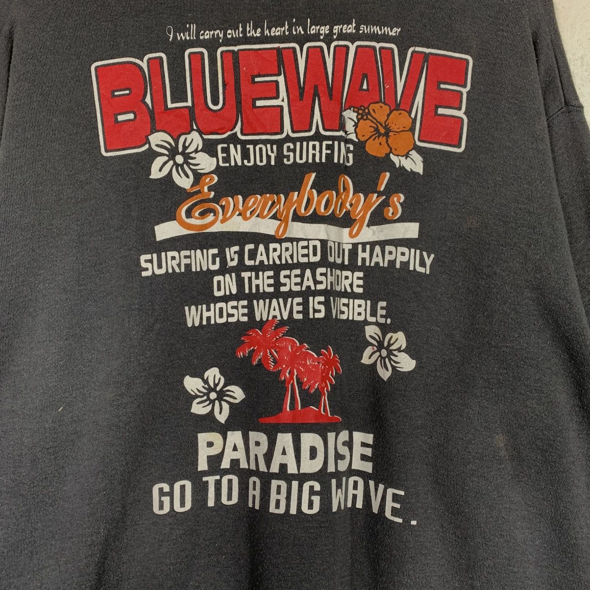 Japanese Brand Vintage Blue Wave Paradise Surfing Sweatshirt Size US M / EU 48-50 / 2 - 10 Thumbnail